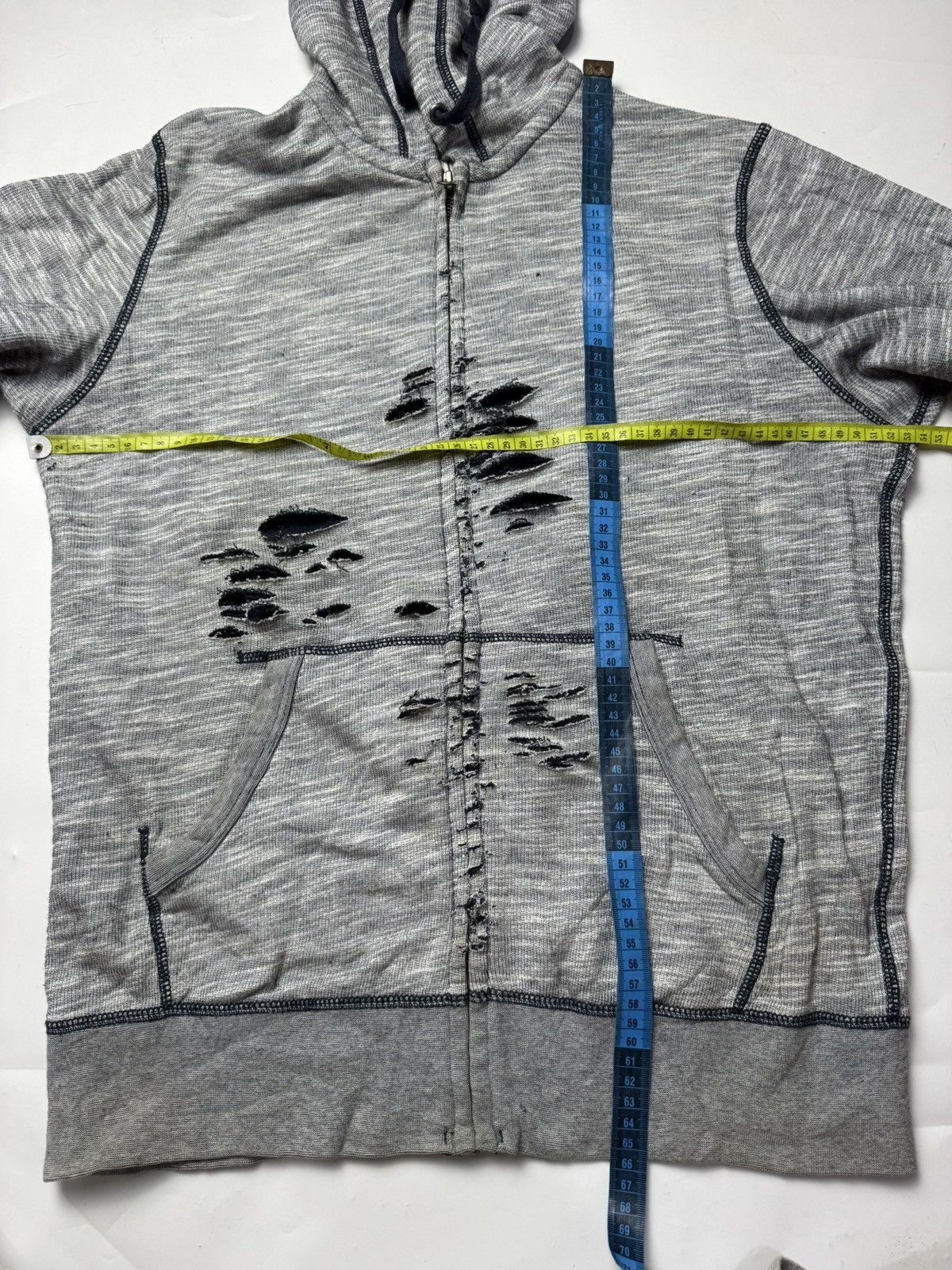 If Six Was Nine × Japanese Brand × Le Grande Bleu (L.G.B.) Distressed Hoodie Original Wash Ifsixwasnine lgb Size US L / EU 52-54 / 3 - 9 Thumbnail