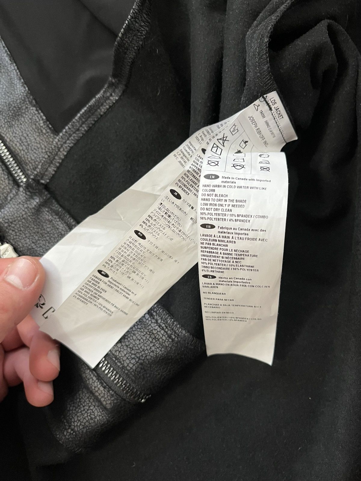 Joseph Ribkoff Joseph Ribkoff Fit & Flare Leather Elements Jacket Size L / US 10 / IT 46 - 5 Thumbnail