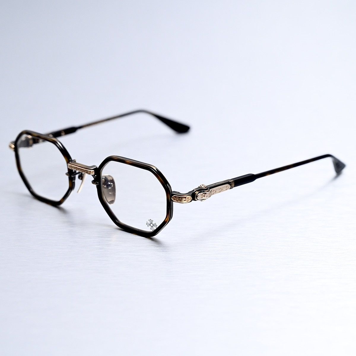 Chrome Hearts CHROME HEARTS TATTERS DARK TORTOISE/ ANTIQUE GOLD GLASSES Size ONE SIZE - 2 Thumbnail