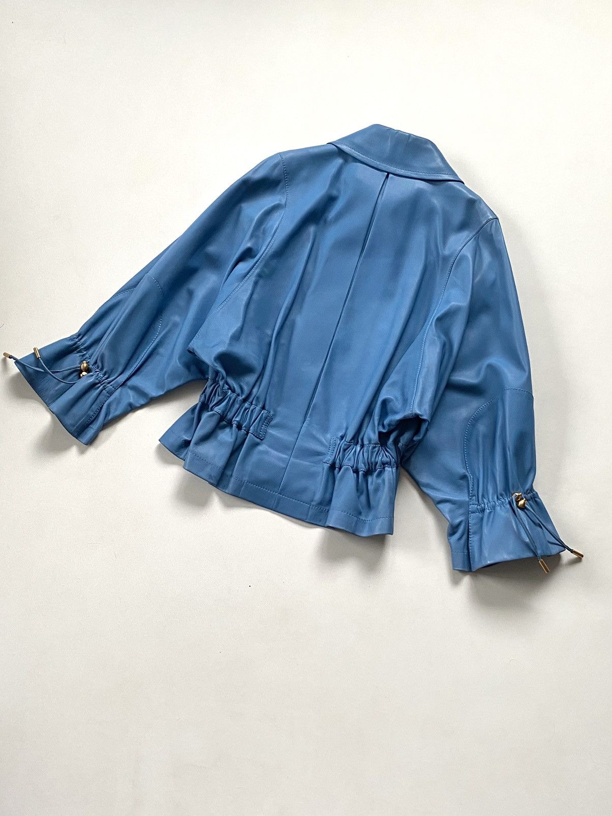 Dior 🔥Rare John Galliano 2000s Lambskin Blue Leather Jacket Size S / US 4 / IT 40 - 15 Thumbnail