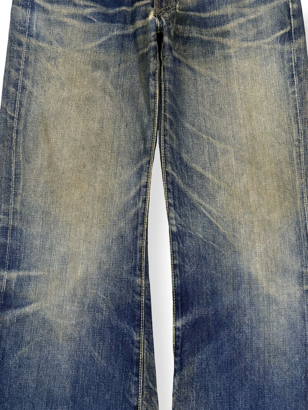 Sugar Cane Vintage 70s Big Stone Mud Wash Thrashed Distress Flare Jeans Size US 29 - 5 Thumbnail