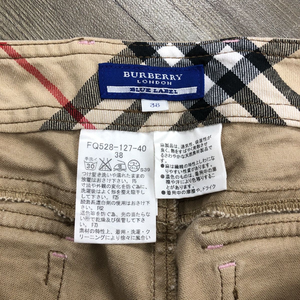 Burberry × Burberry Prorsum × Vintage 1990s Burberry London Blue Label Fatigue Cargo Pants Size US 28 / EU 44 - 8 Thumbnail