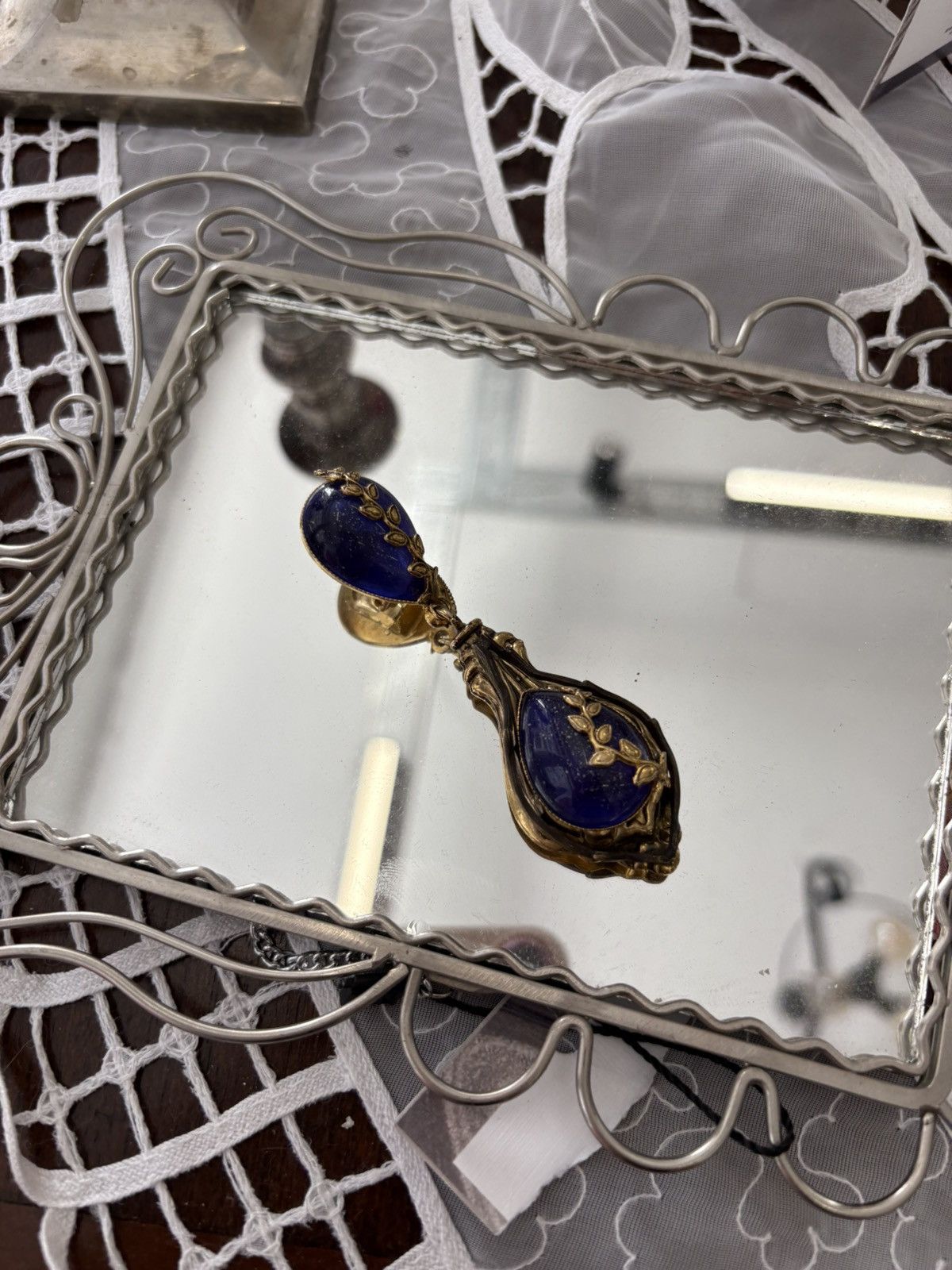 Vintage Designer Tu-Khan Italy drop clip earring Size ONE SIZE - 5 Thumbnail