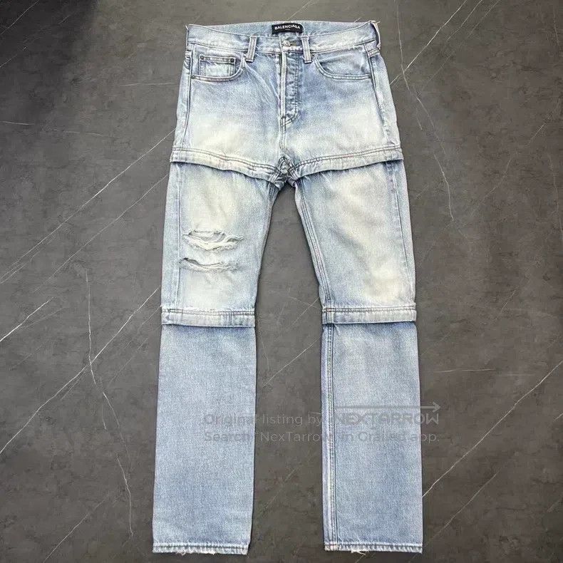 Balenciaga Balenciaga Three-Section Removable Denim Pants Size US 29 - 1 Thumbnail