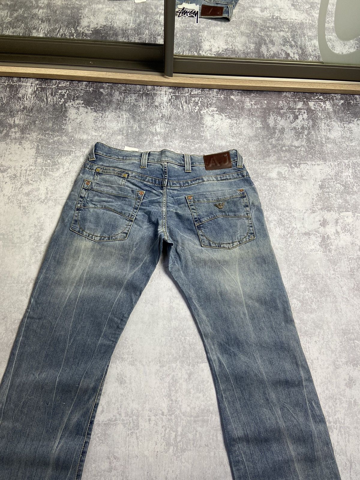Other RARE Armani Jeans Y2K Vintage Baggy Dirty Distressed Pants Size US 33 - 6 Thumbnail