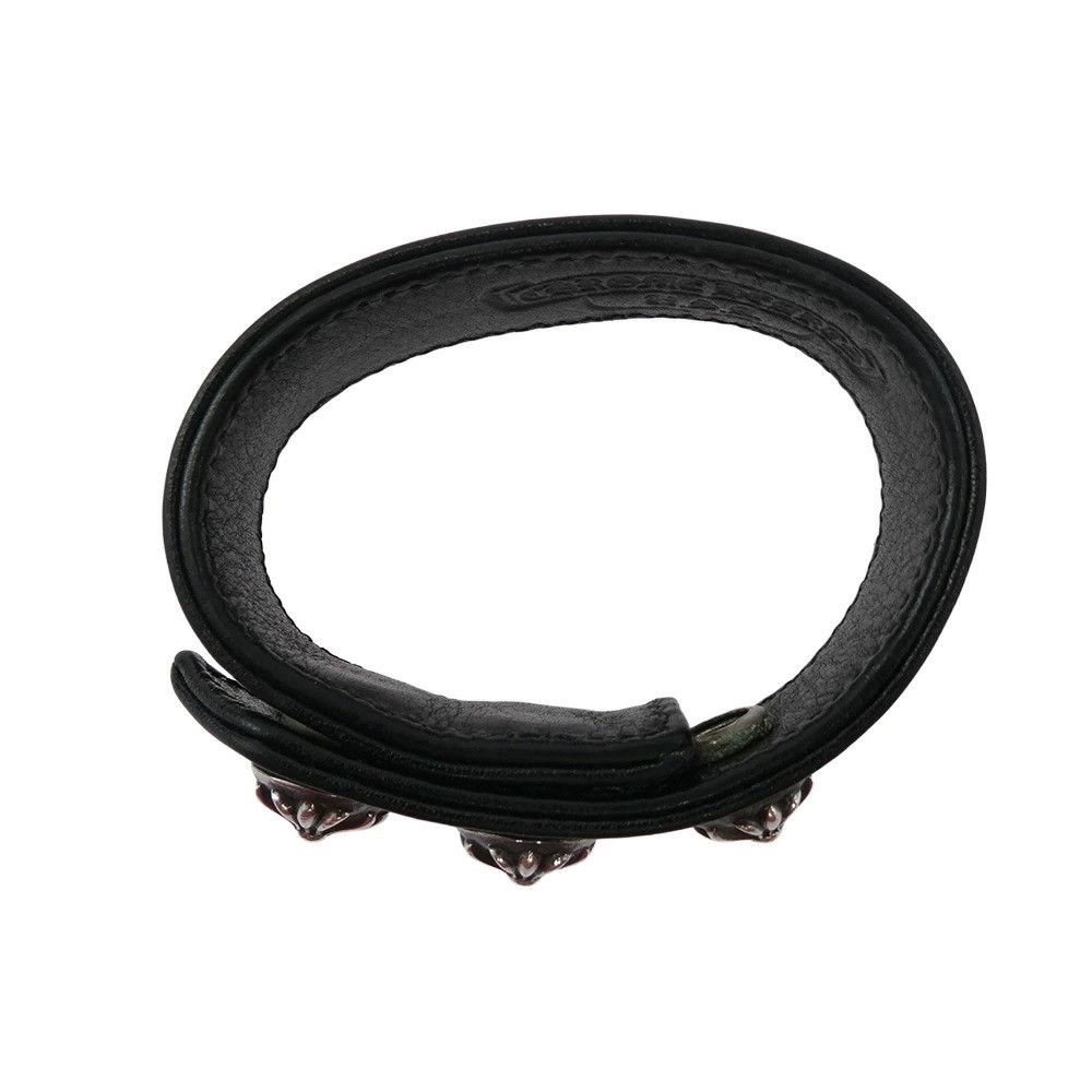 Chrome Hearts CHROME HEARTS 3 BUTTON 2 SNAP LEATHER BRACELET Size ONE SIZE - 3 Thumbnail