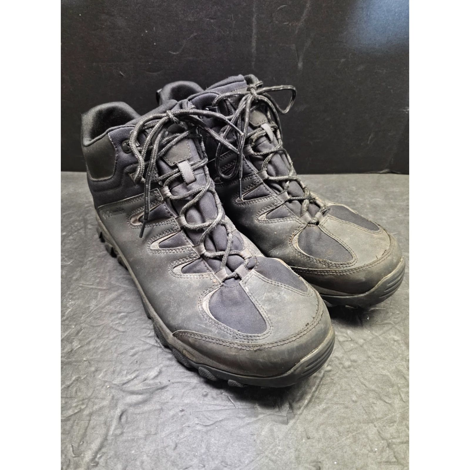 Vintage **Columbia Buxton Peak Mid Ankle Boots Black Mens Sz 14** User: Columbia Buxton Peak Mid Ankle Boots Black Mens Sz 14 Size US 10 / EU 43 - 2 Thumbnail