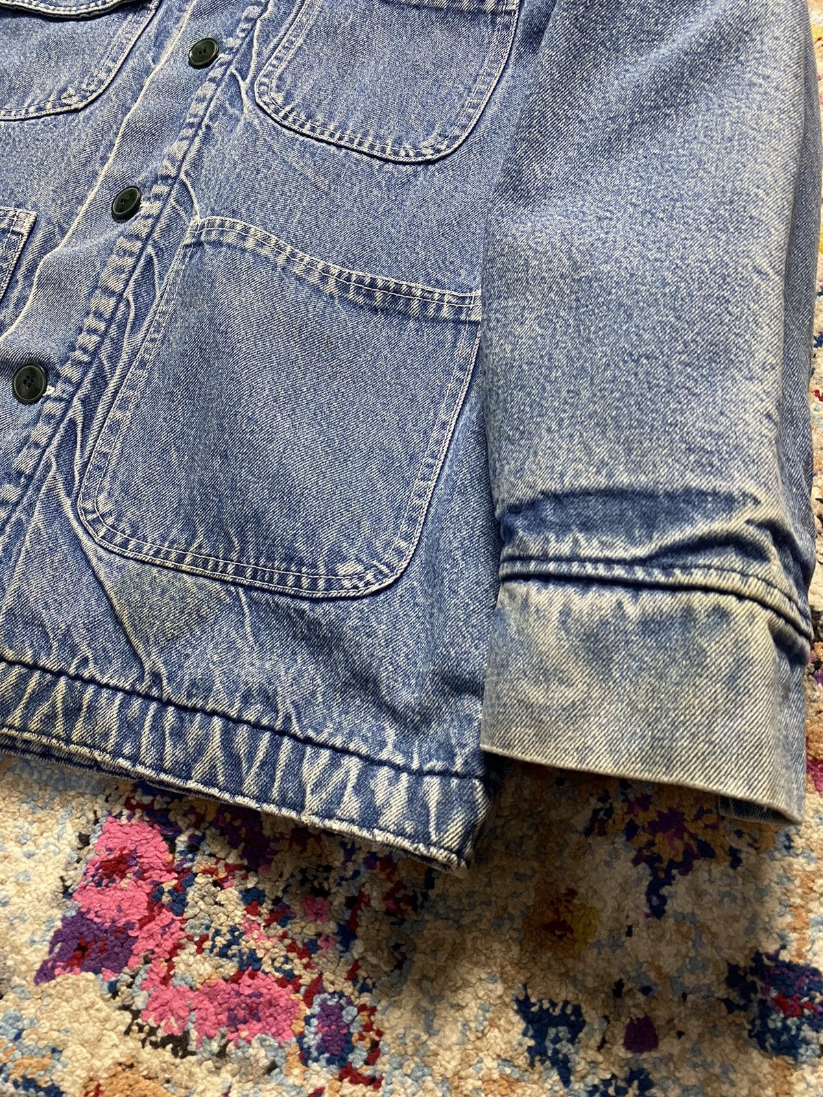Barker × Vintage Bob Barker Co Inc 90s Denim Blanket Lined Chore Coat Size US L / EU 52-54 / 3 - 8 Thumbnail