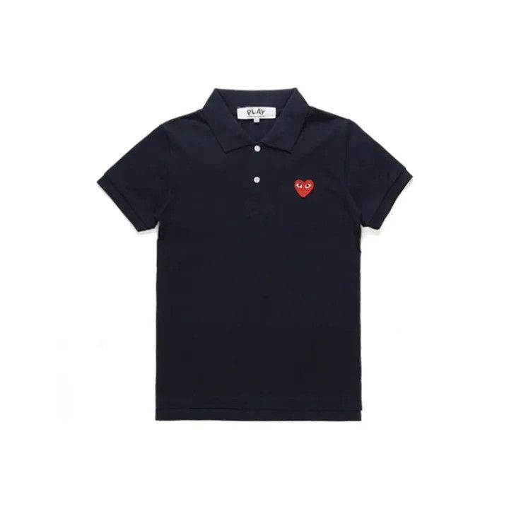 Comme des Garcons Comme des Garçons Play Navy Heart Polo Shirt 0079 Size US L / EU 52-54 / 3 - 1 Thumbnail