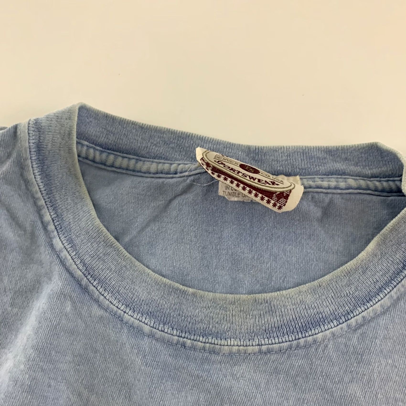 Deadwood VINTAGE Times Square Sportswear Deadwood Men's S/S T Shirt Embroidered Large Blue Size US L / EU 52-54 / 3 - 5 Thumbnail
