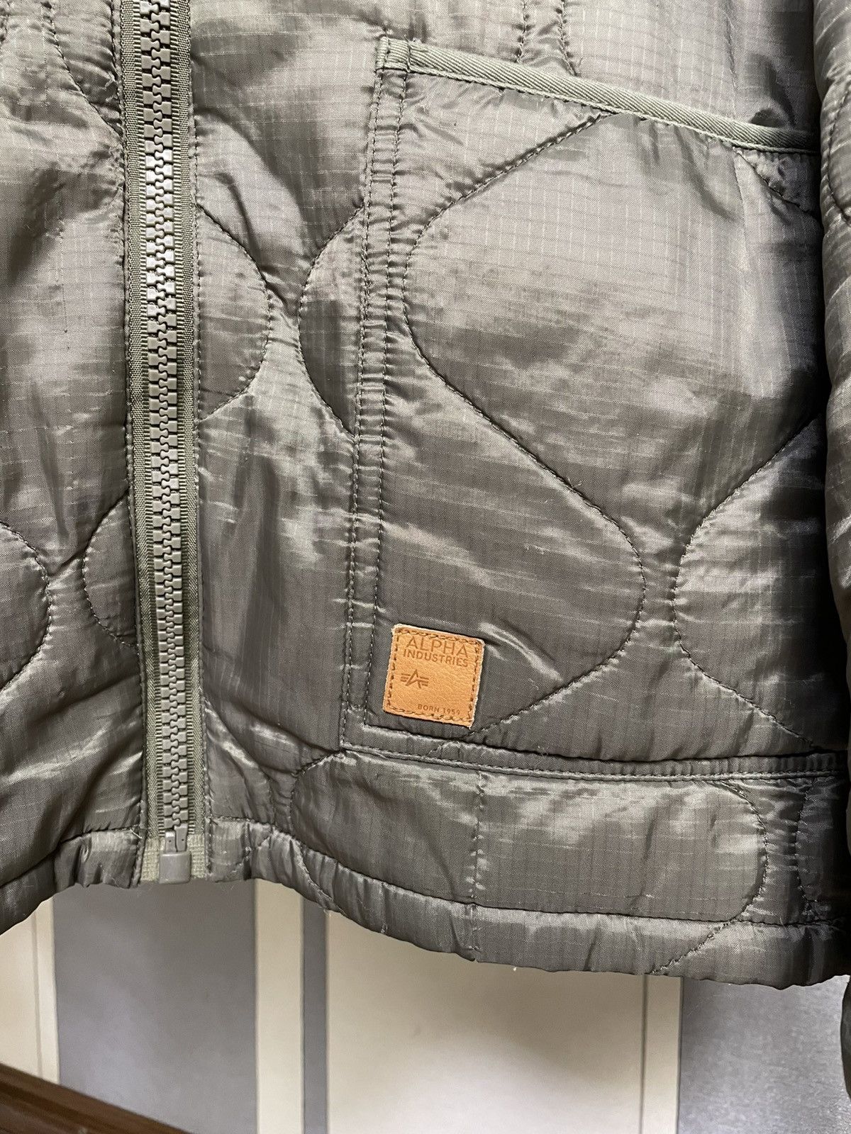 Alpha Industries Y2K Alpha Industries Quilted Liner Olive Jacket Size US L / EU 52-54 / 3 - 4 Thumbnail