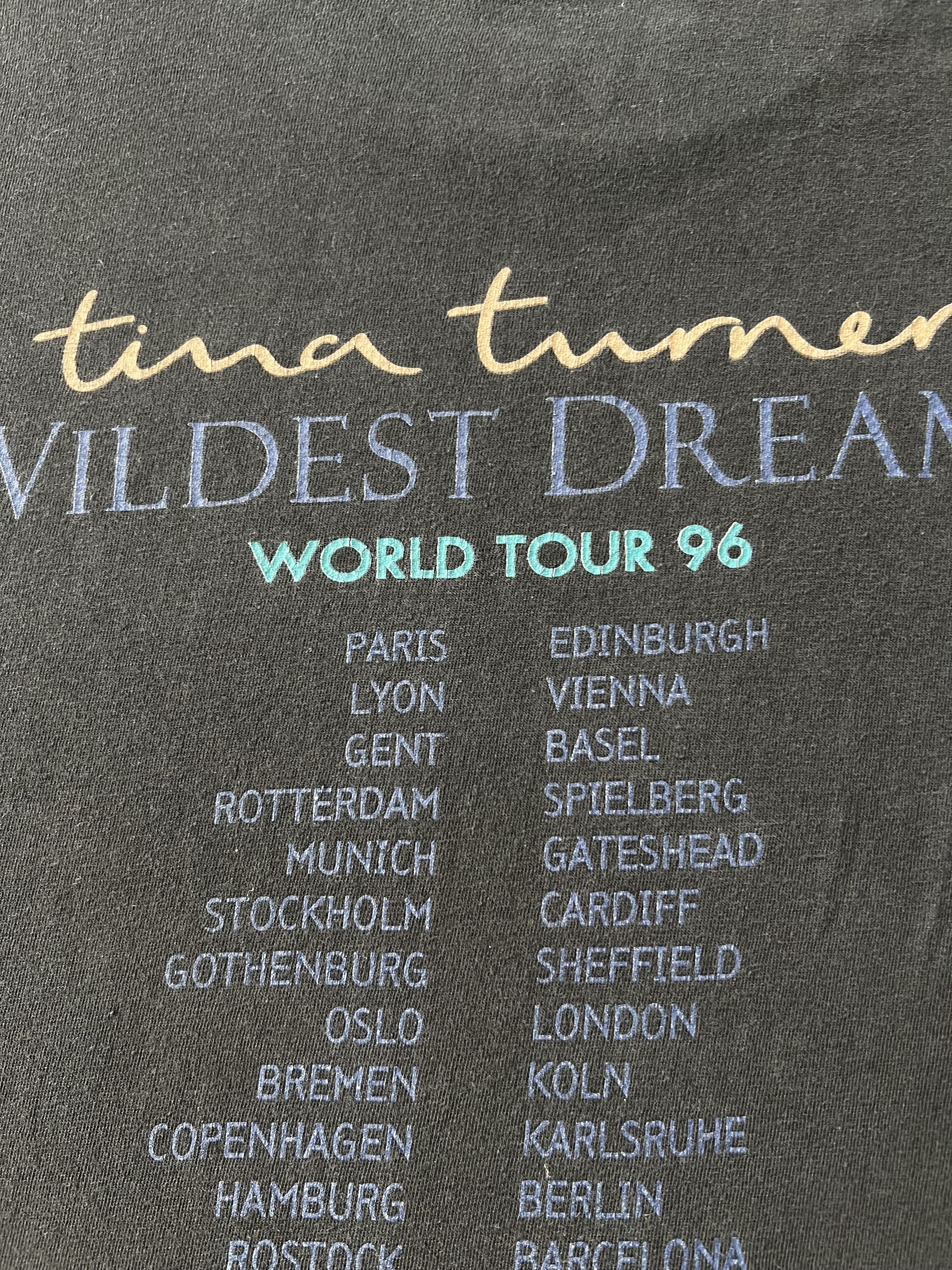 Band Tees Vintage 1996 Tina Turner Wildest Dreams Tour Black T-shirt Size US XL / EU 56 / 4 - 10 Thumbnail