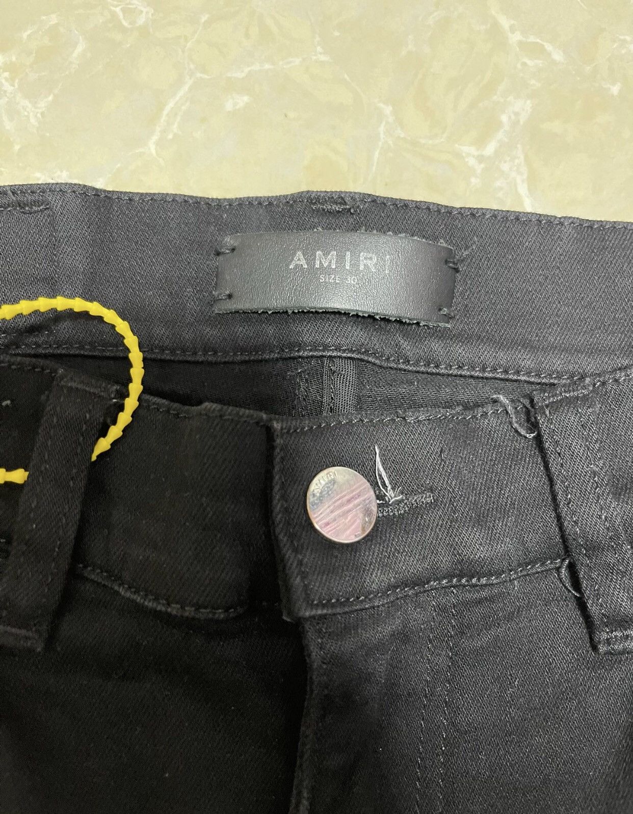 Amiri Amiri artist splices checkerboard flowers to destroy jeans Size US 30 / EU 46 - 5 Thumbnail
