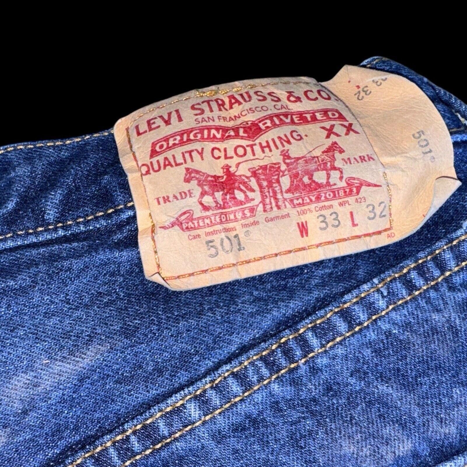 Levi's Levi's 501 Button Fly High Rise Cut Off Jean Shorts 33 Size 32" / US 10 / IT 46 - 5 Thumbnail