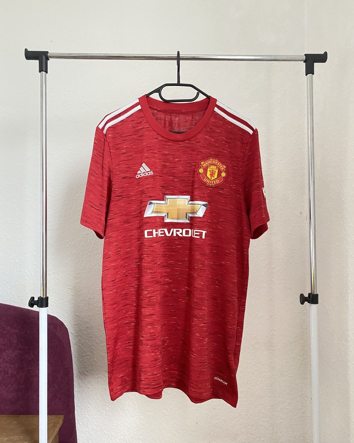 Adidas Manchester United 2020 2021 Home Soccer Jersey PSG Milan Size US L / EU 52-54 / 3 - 1 Thumbnail