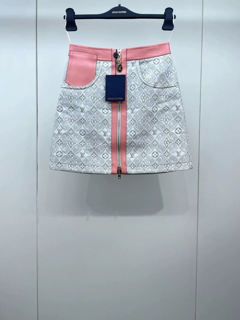 Louis Vuitton Louis Vuitton 1854 series patchwork skirt with full logo sk Size 33" - 1 Thumbnail