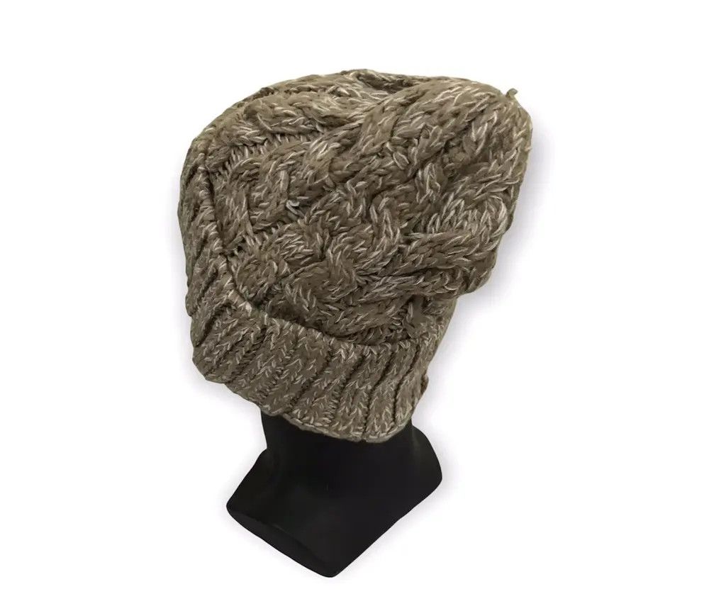 Japanese Brand × Vintage Plain Knit Beanie Hat Size ONE SIZE - 3 Thumbnail