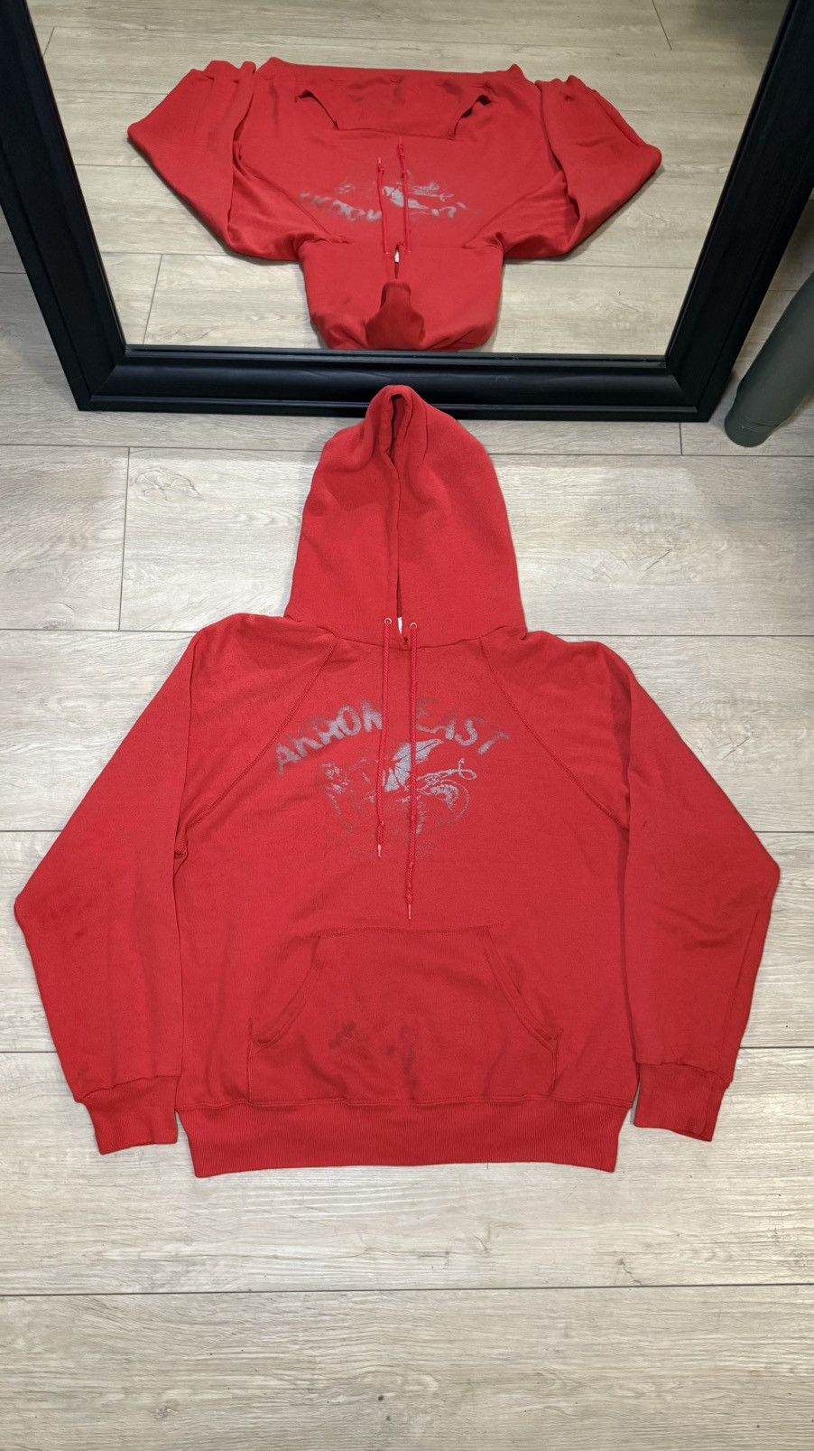 Vintage Vintage / Y2K 1980s Akron East Dragon Logo Hoodie Size US L / EU 52-54 / 3 - 1 Thumbnail