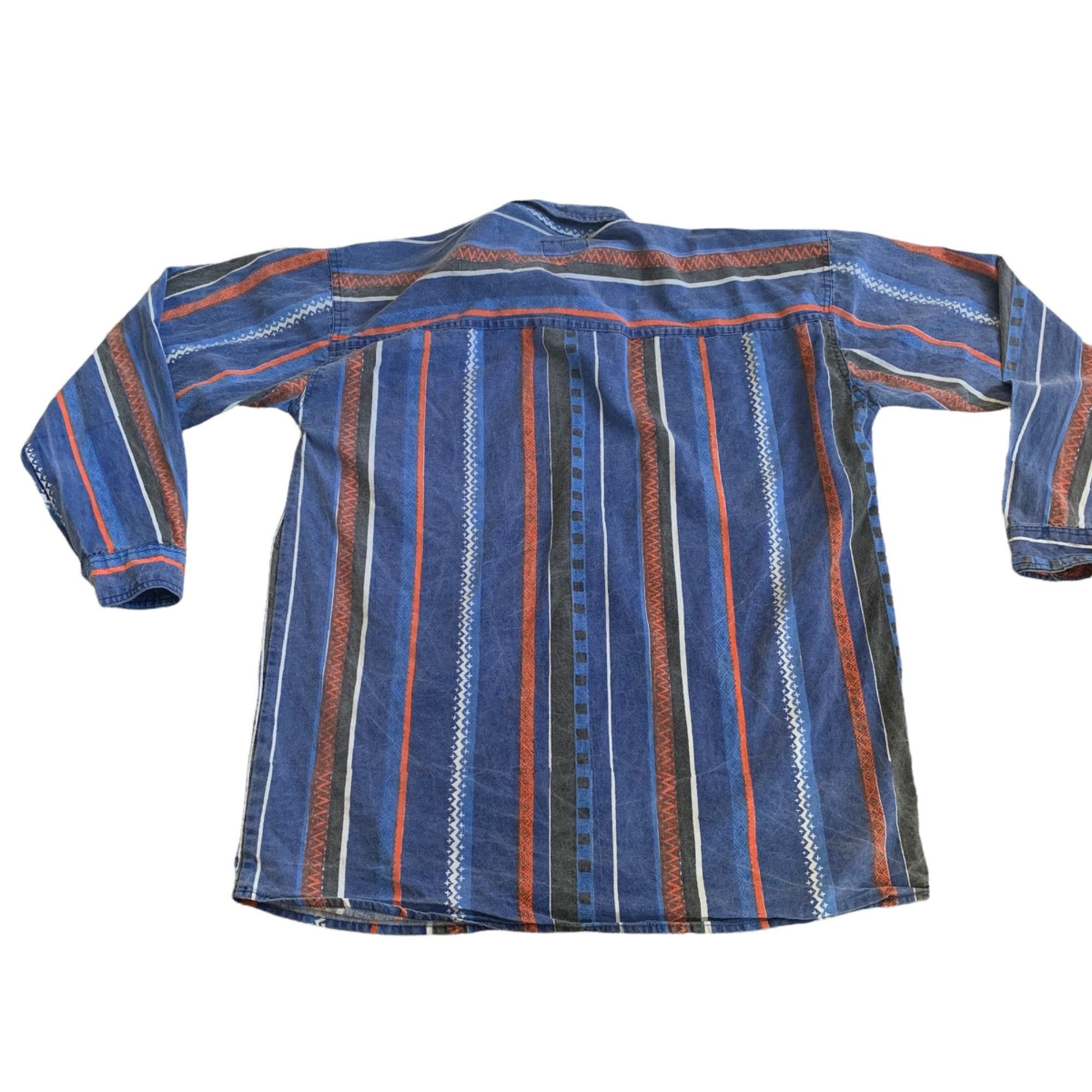 Vintage Vintage Sachin Novelty Striped Western Denim Shirt L Size US L / EU 52-54 / 3 - 4 Thumbnail