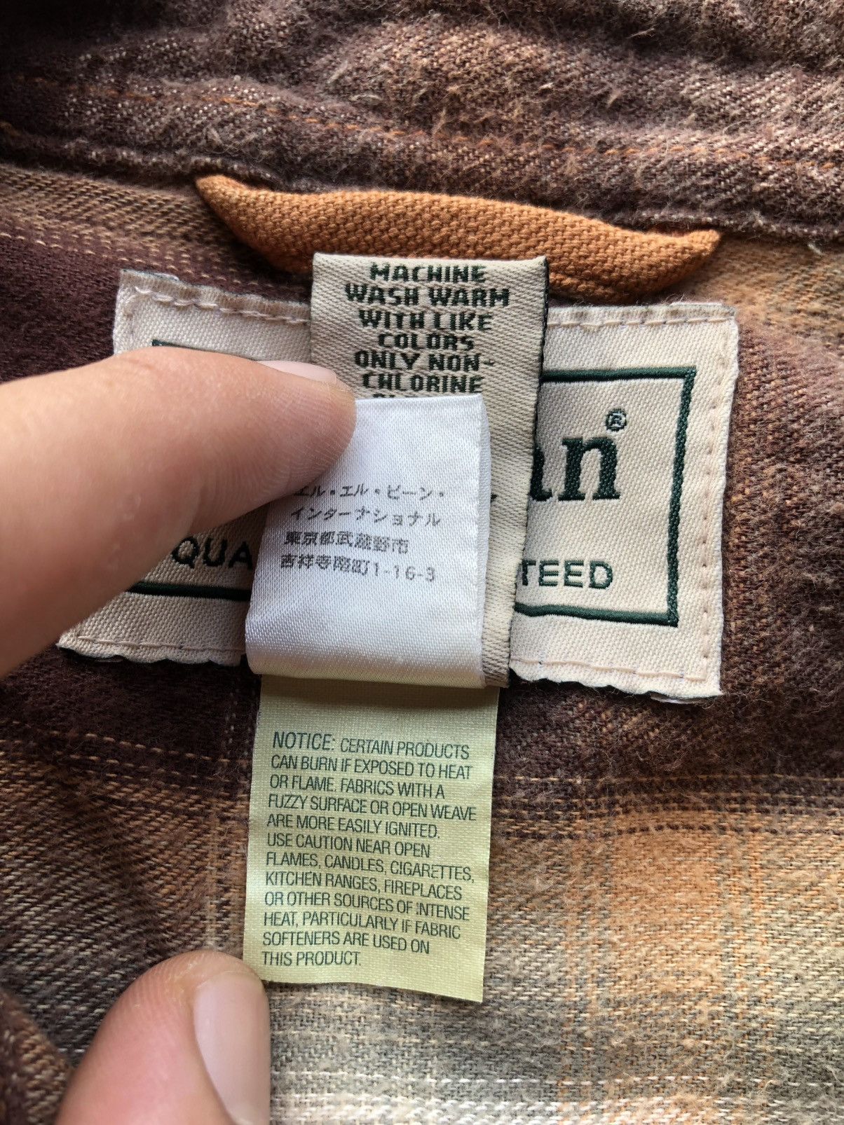 L.L. Bean Vintage 90's L.L. Bean Flannel Lined Canvas Work Jacket Size US M / EU 48-50 / 2 - 16 Thumbnail