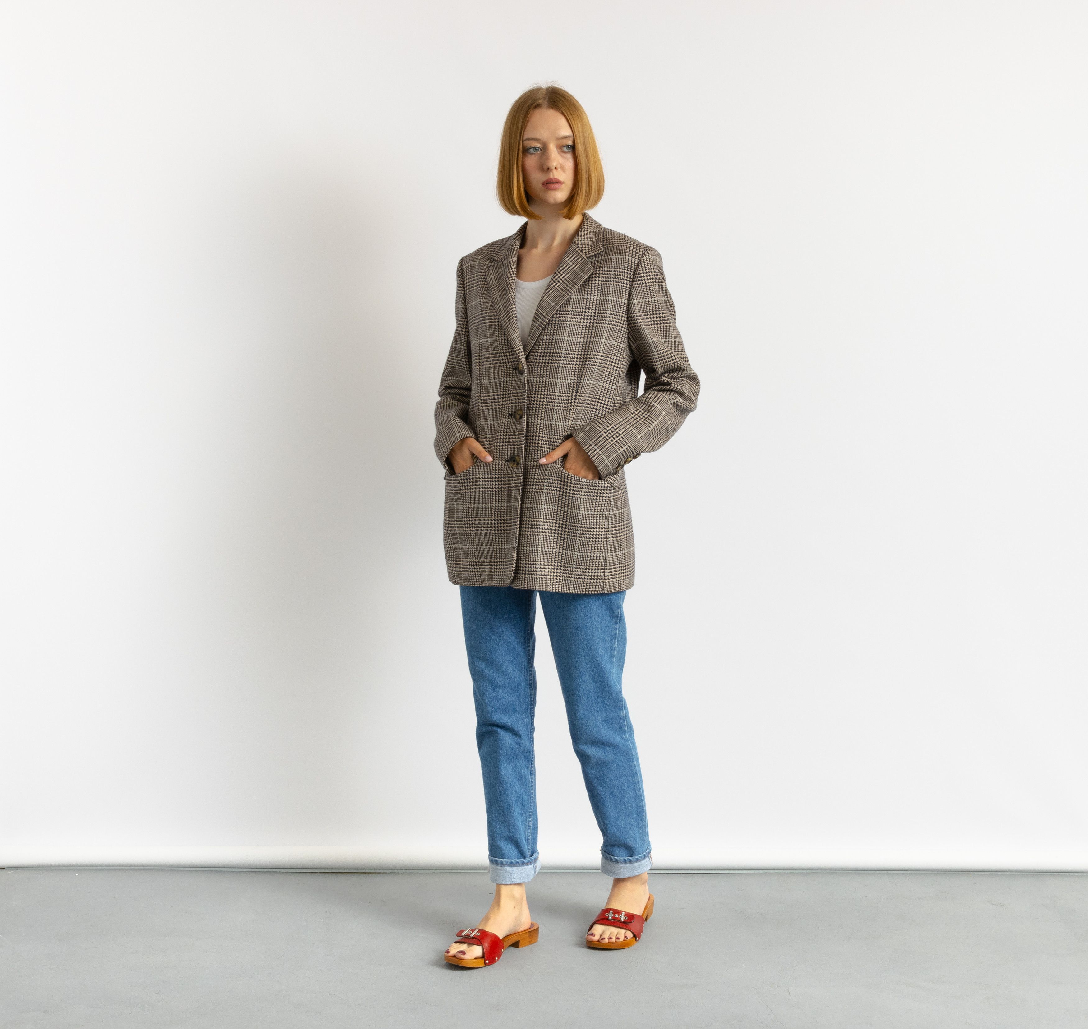Escada ESCADA Sport Checked Wool Schurwool Blazer 7587 Size S / US 4 / IT 40 - 1 Thumbnail