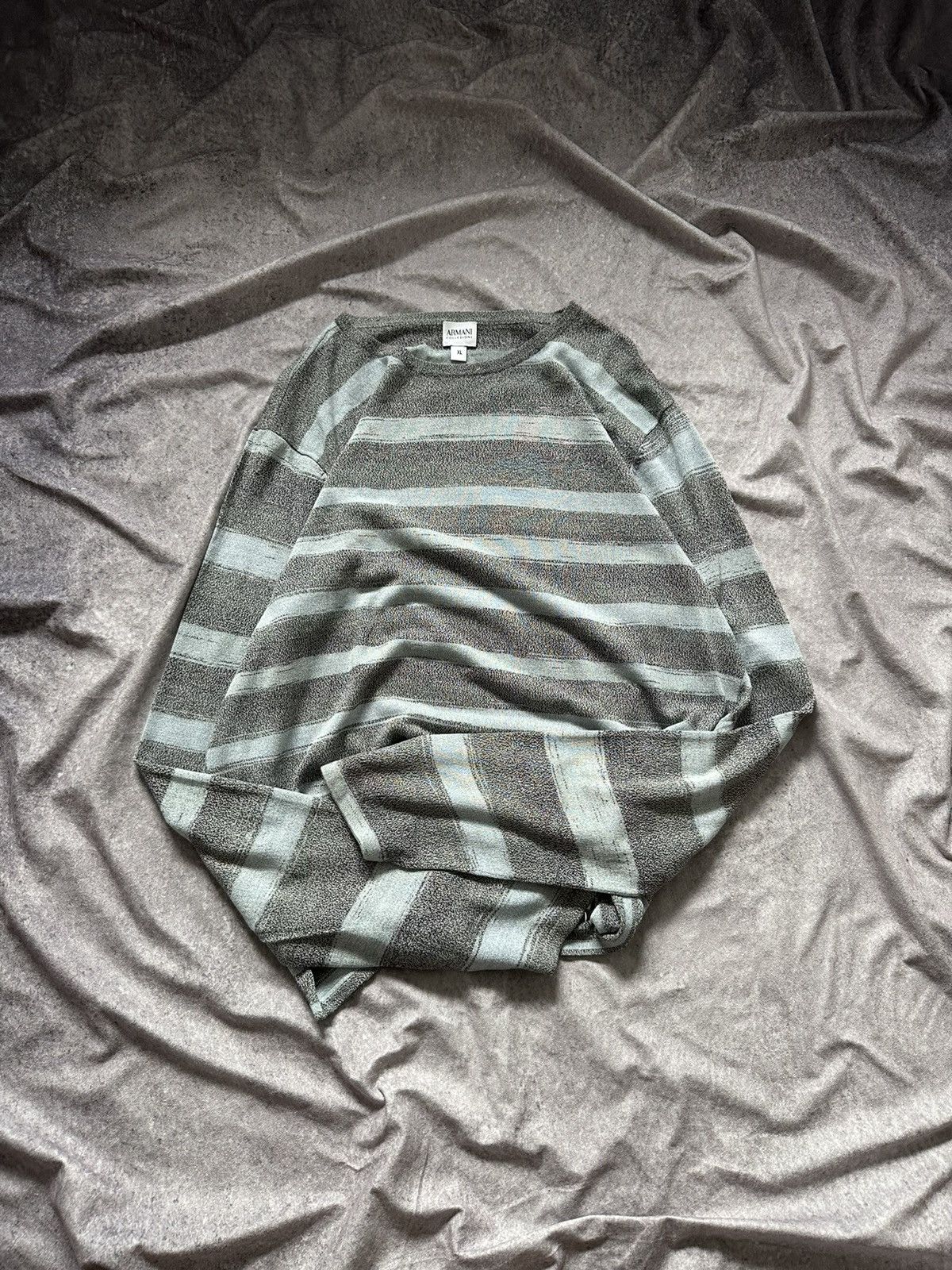 Armani Collezioni Armani Collezioni Mens Gingham Sweater XL Gray Blue Size US XL / EU 56 / 4 - 13 Thumbnail