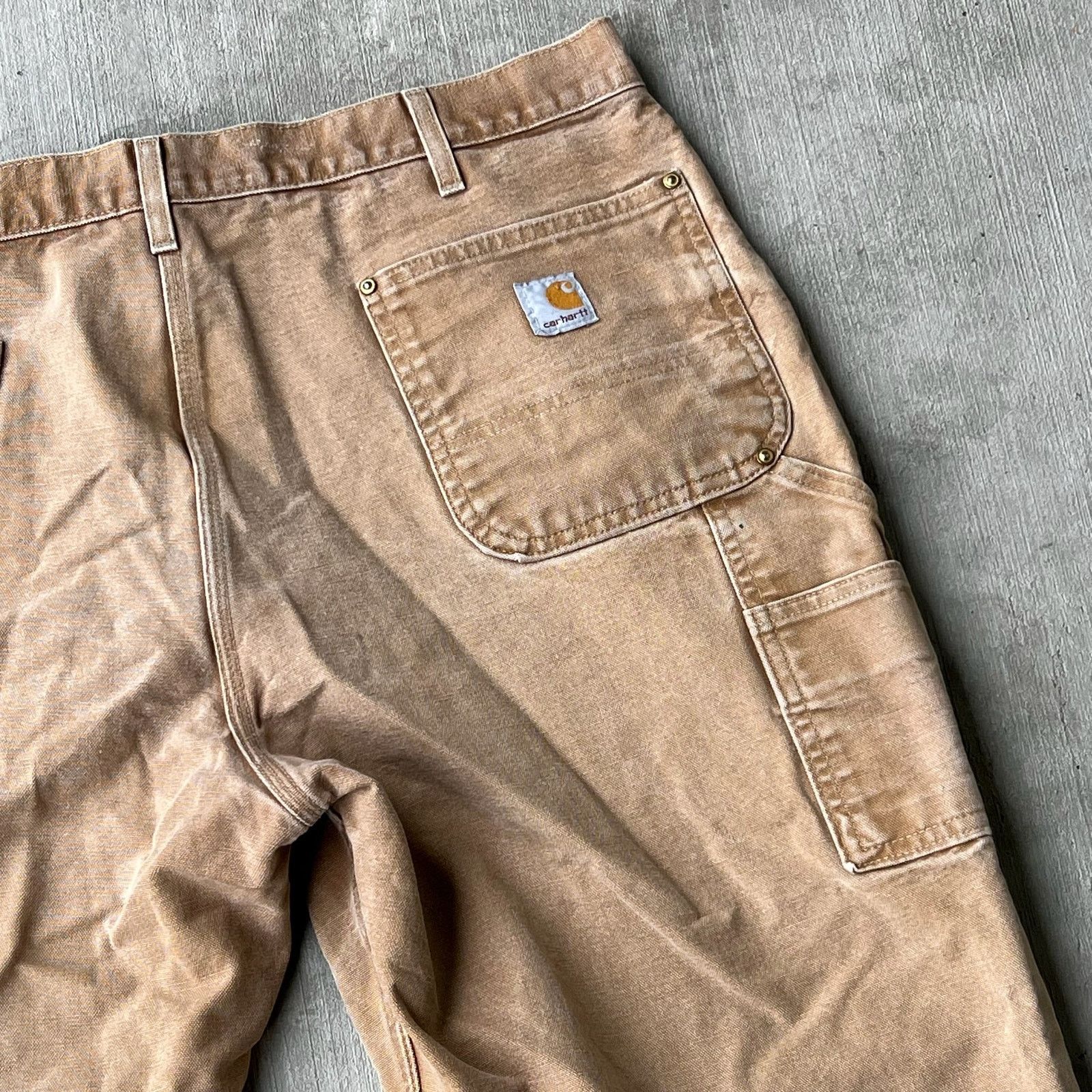 Carhartt × Vintage Carhartt faded brown double knee work wear carpenter pants Size US 38 / EU 54 - 6 Thumbnail