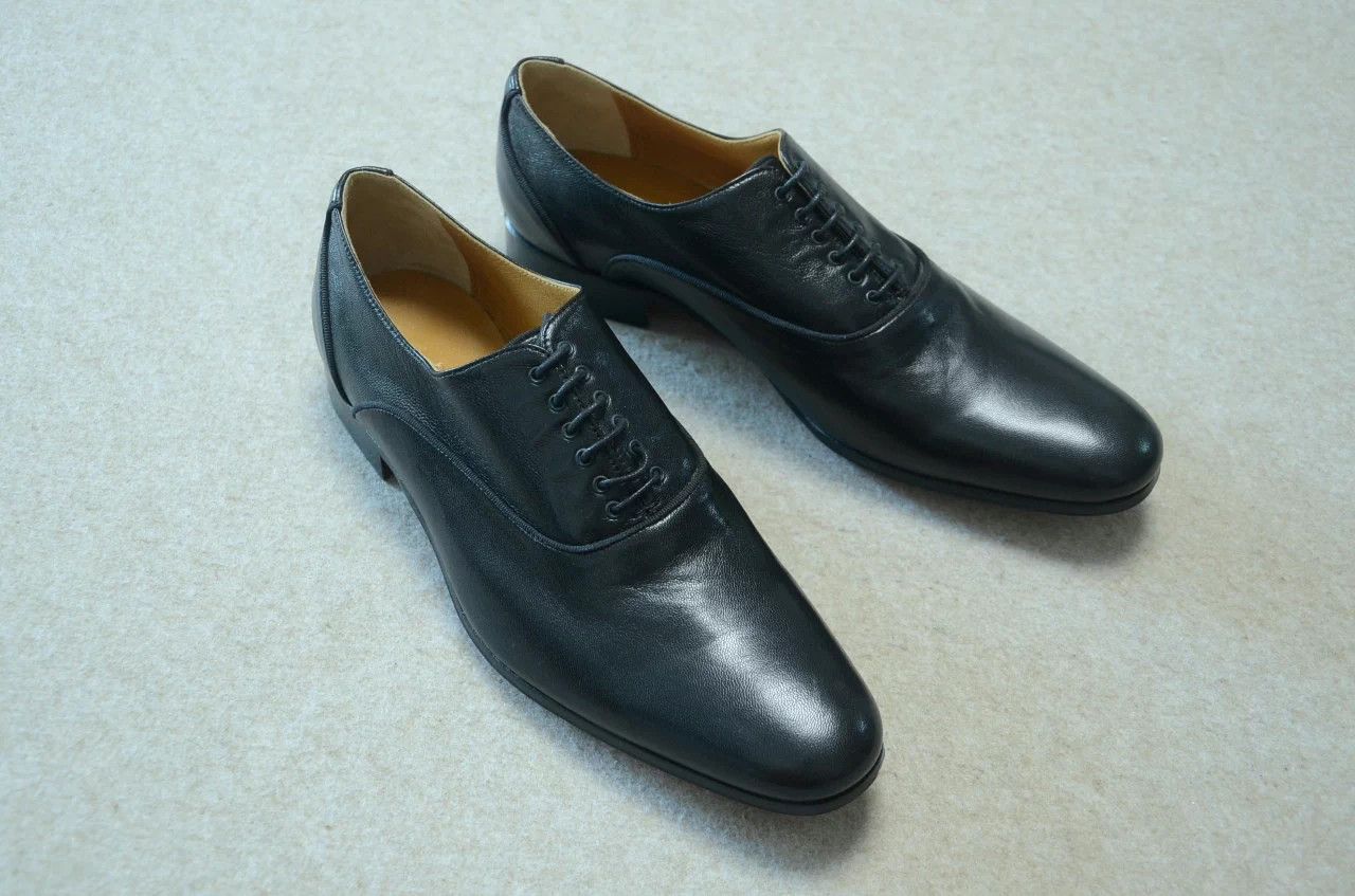 Hermes Hermes Black Leather Sole Derby Shoes 41 EU Size US 8 / EU 41 - 3 Thumbnail