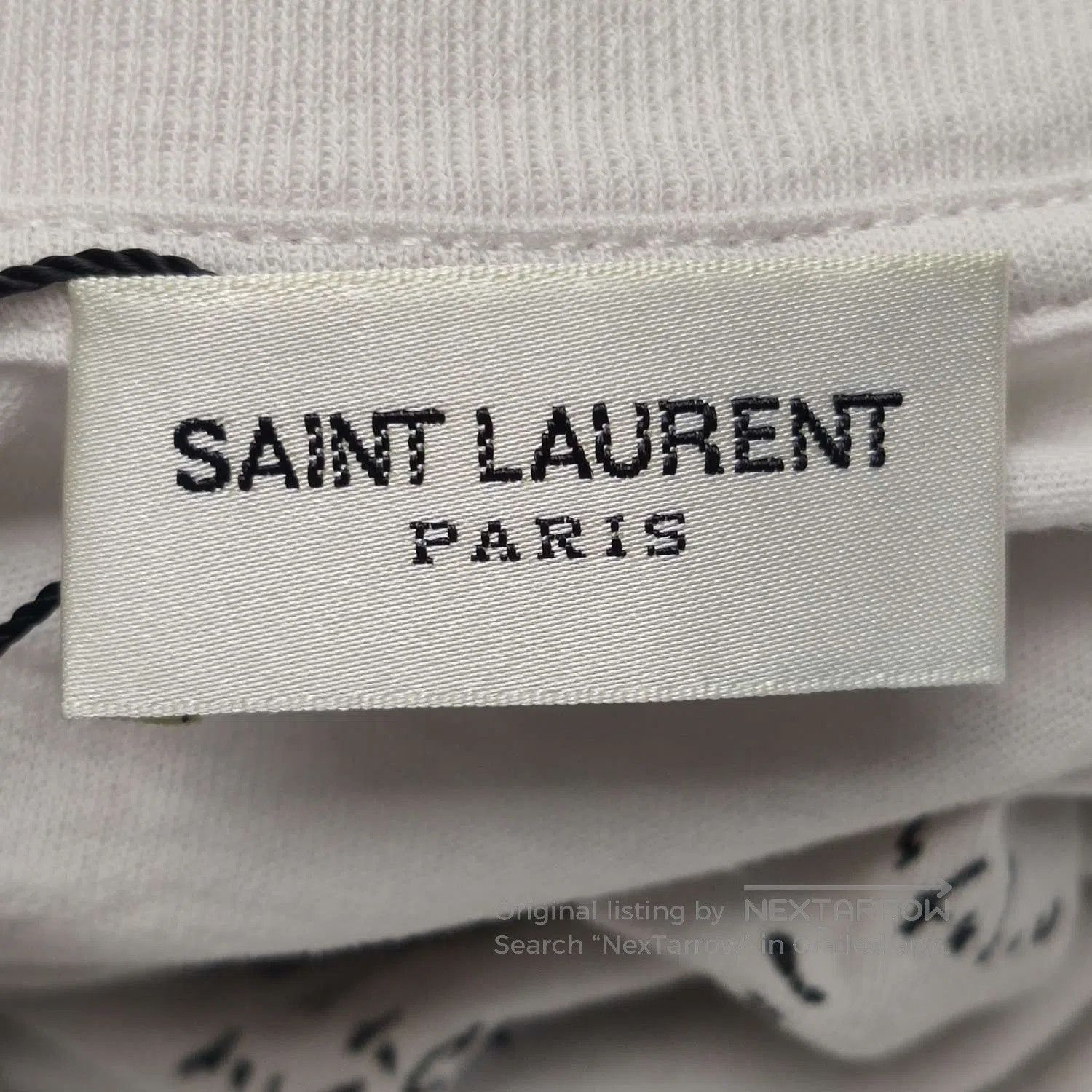 Saint Laurent Paris Saint Laurent XS Cotton Crew Neck Graphic Tee. Size XS / US 0-2 / IT 36-38 - 4 Thumbnail