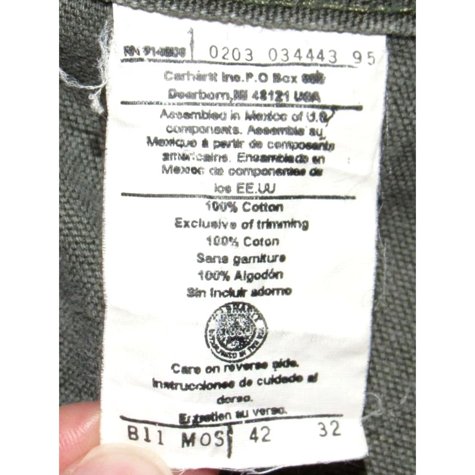 Carhartt Vtg Carhartt B 11 Moss Green Carpenter Pants 42 x 32 Mens Carpenter Regular 42x32 Green Size US 42 / EU 58 - 5 Thumbnail