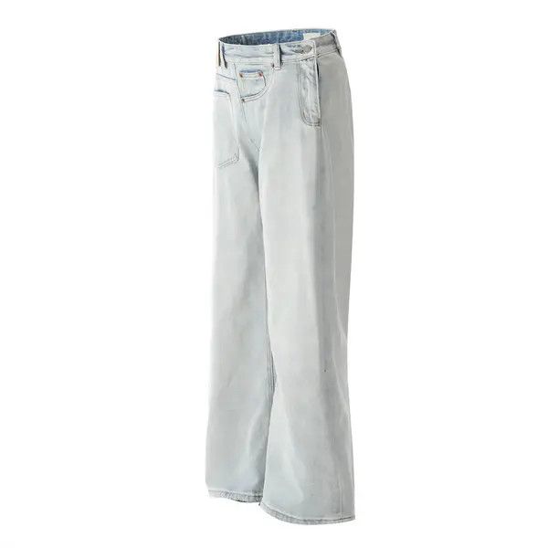 VIBE Men's wide-leg light-washed distressed jeans Size US 32 / EU 48 - 2 Thumbnail