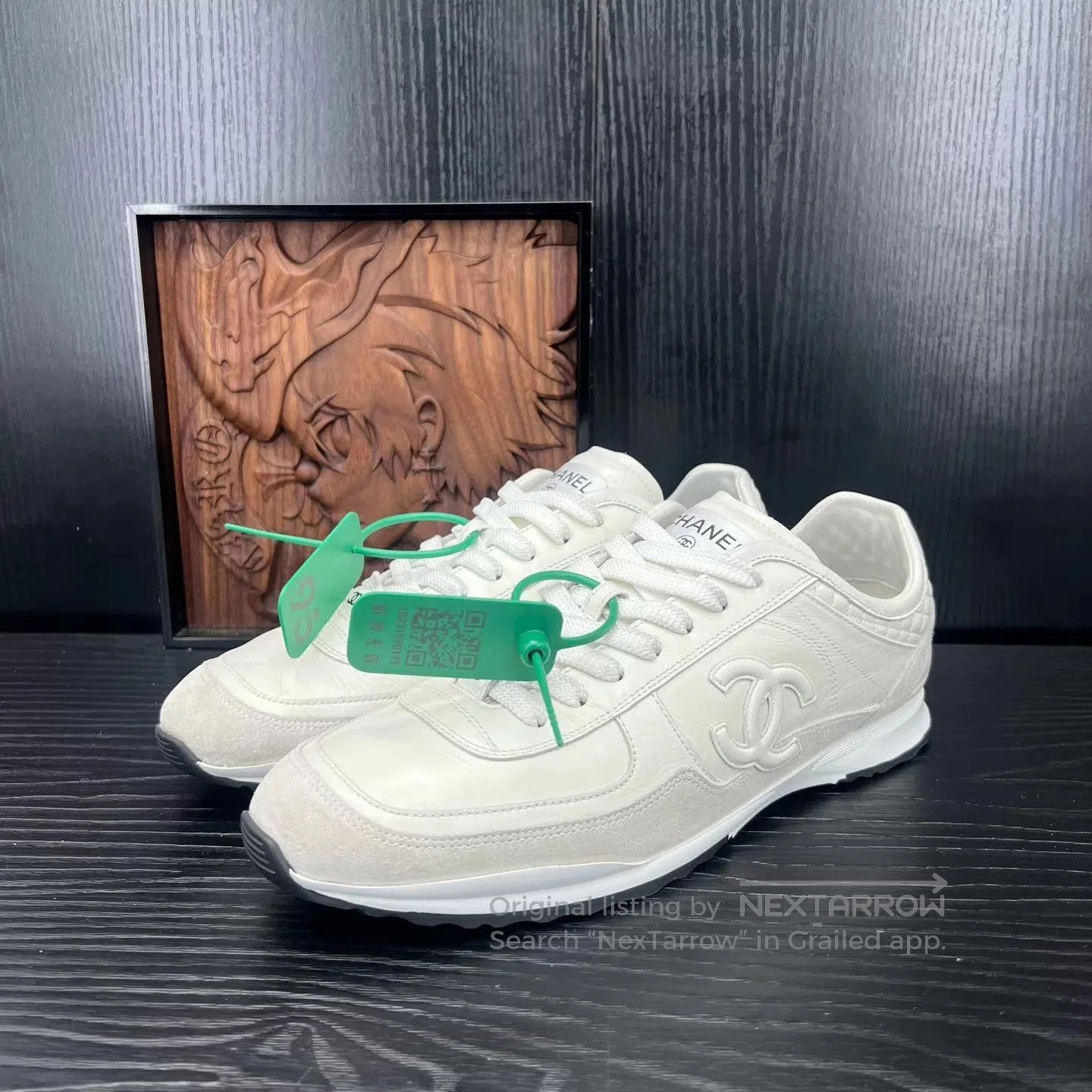 Chanel White Low-Top Sneakers Size 9. Size US 9 / EU 42 - 1 Thumbnail