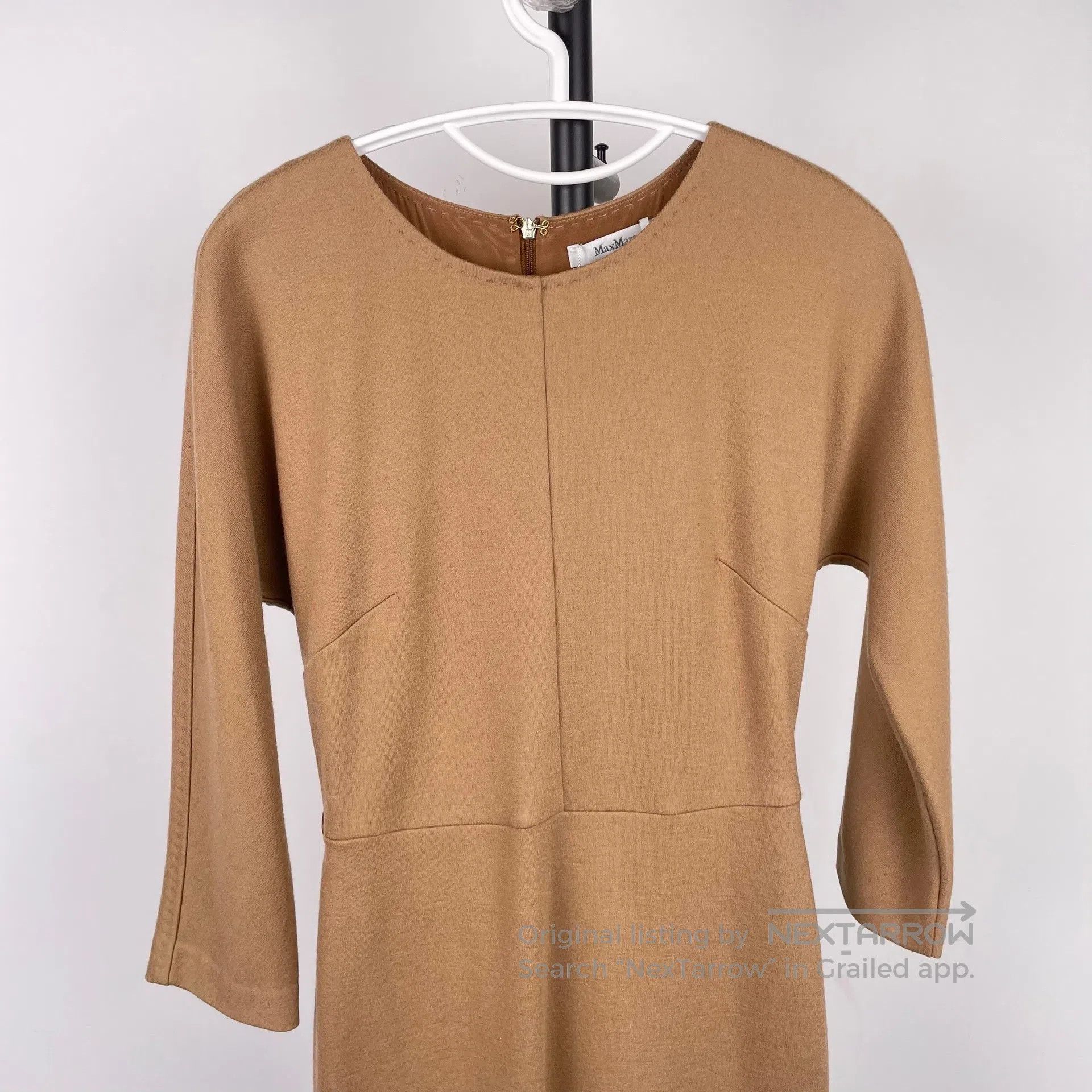 Max Mara Max Mara Brown Wool Dress Size 34| Size XXS / US 00 / IT 34 - 3 Thumbnail