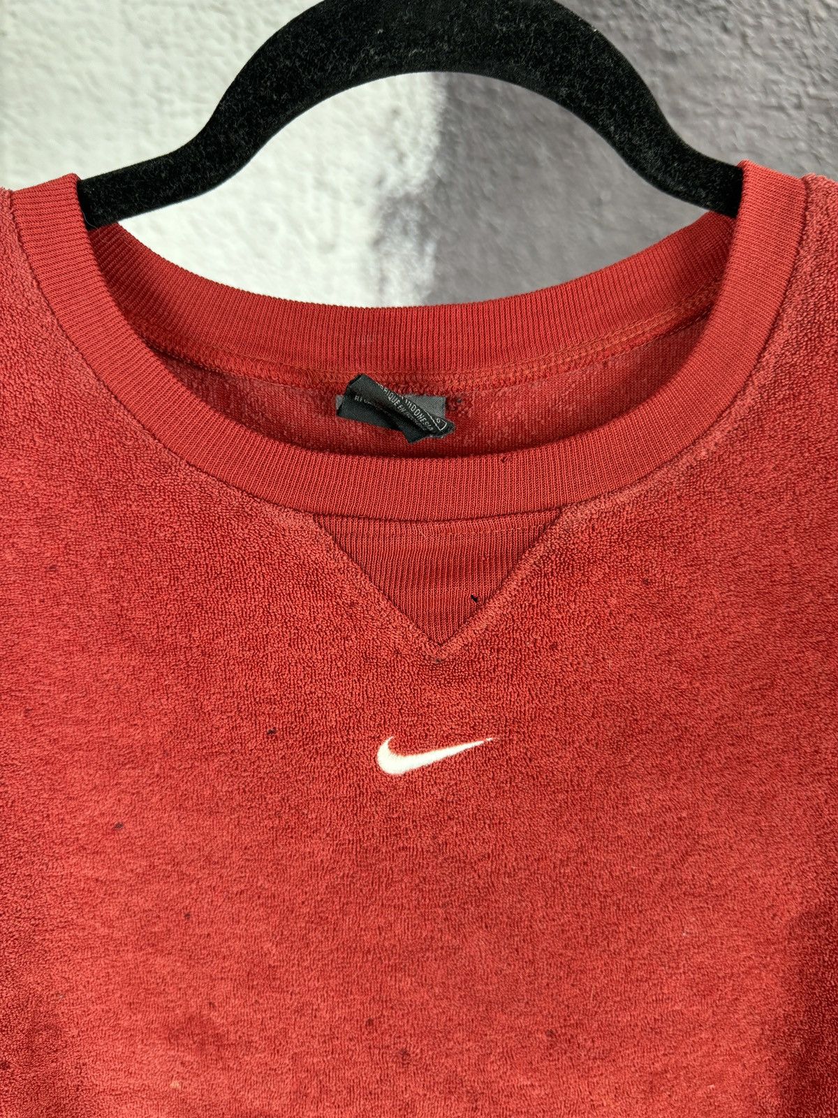 Nike Nike vintage y2k fleece double swoosh distressed sweatshirt Size US L / EU 52-54 / 3 - 10 Thumbnail