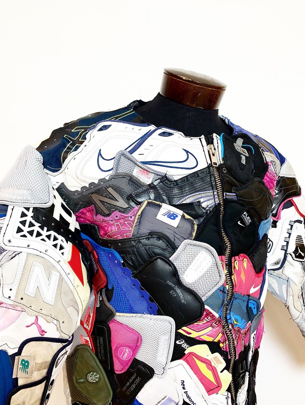 Handmade JACKET FROM SNEAKERS UPCYCLE BOMBER HANDMADE CUSTOM 1 OF 1 Size US L / EU 52-54 / 3 - 5 Thumbnail