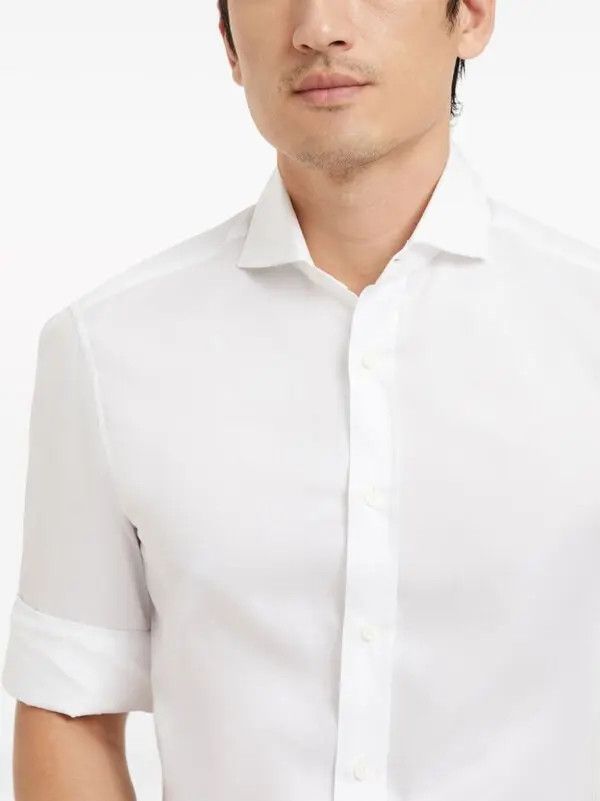 Brunello Cucinelli Shirt in White Size US L / EU 52-54 / 3 - 3 Thumbnail