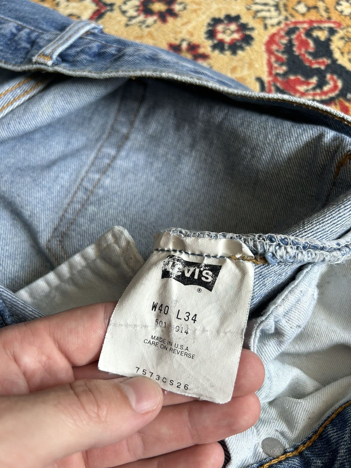 Levi's Vintage Clothing Vintage Levi’s 501 made in usa denim jeans pants Size US 40 / EU 56 - 16 Thumbnail