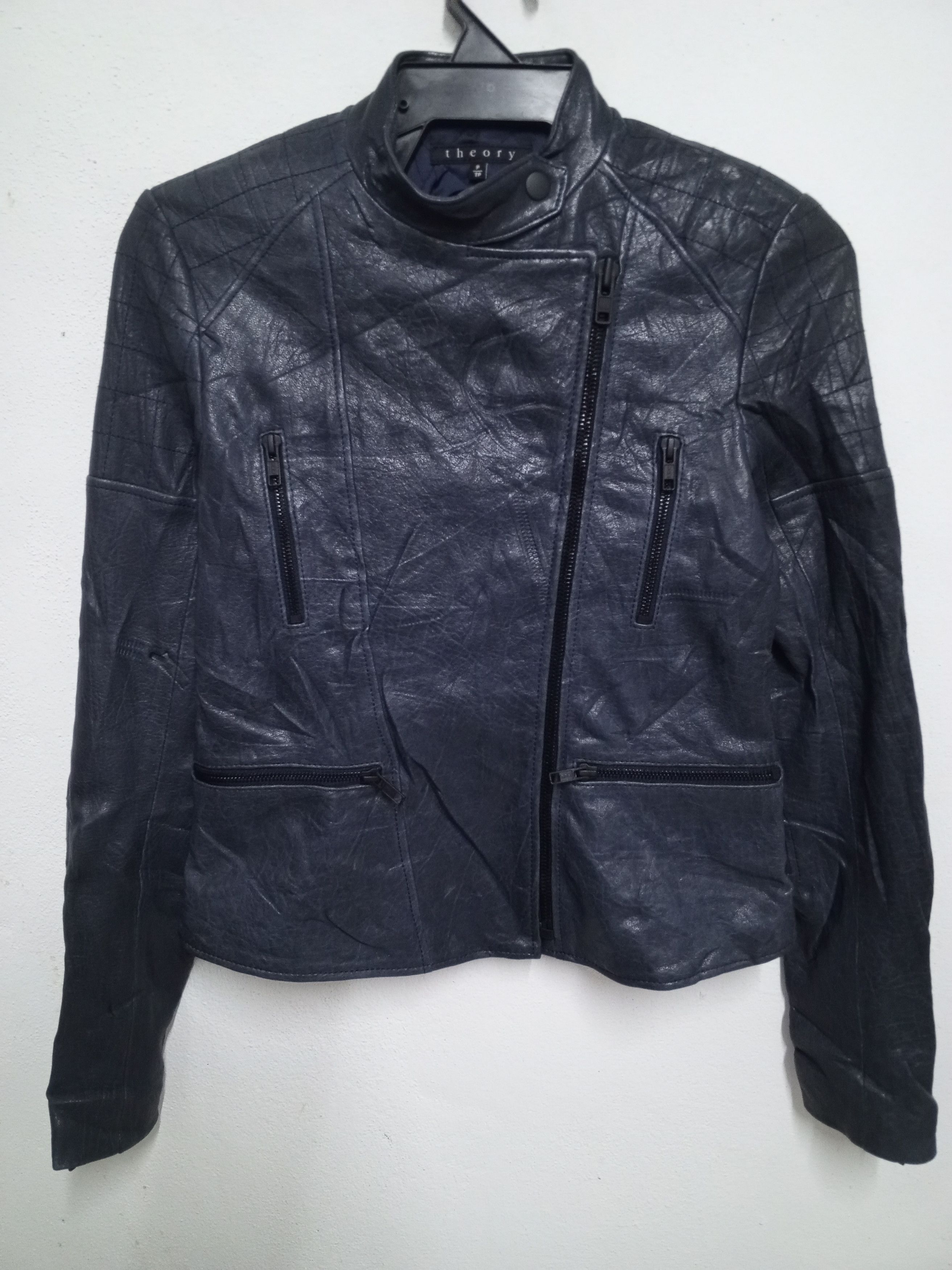 Theory 2012 Theory jacket leather Rider sheep rare Size XS / US 0-2 / IT 36-38 - 1 Thumbnail