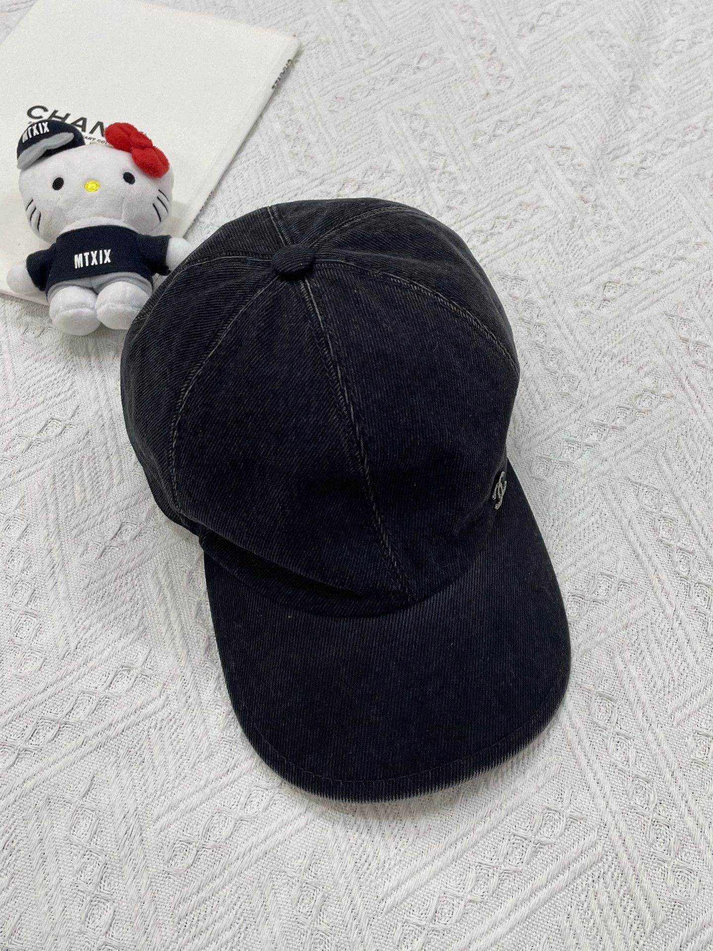 Chanel Chanel Distressed Denim Logo Cap 55-60 Adjustable Size ONE SIZE - 3 Thumbnail