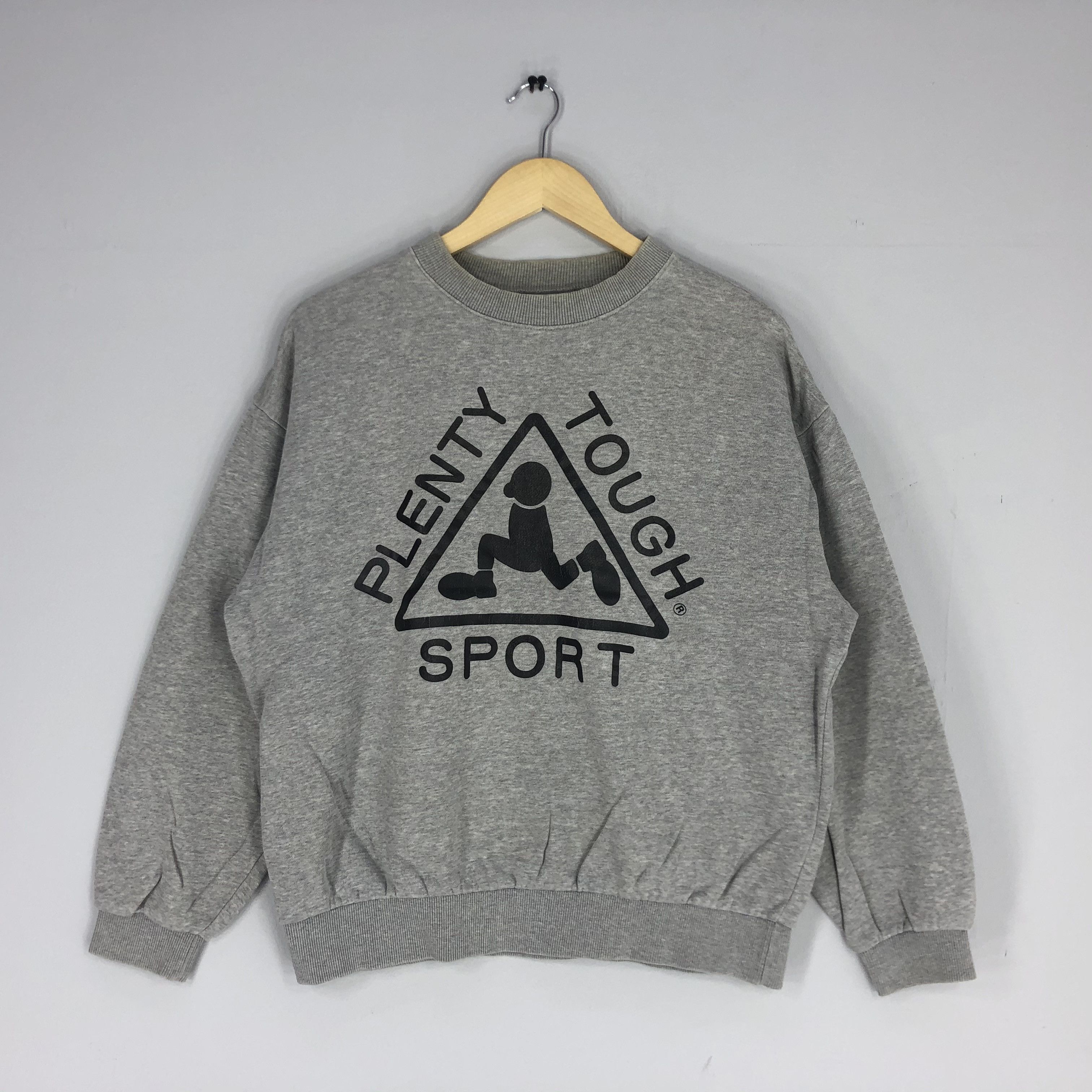Vintage Plenty Tough Sport Usa Gray Sweatshirt Medium