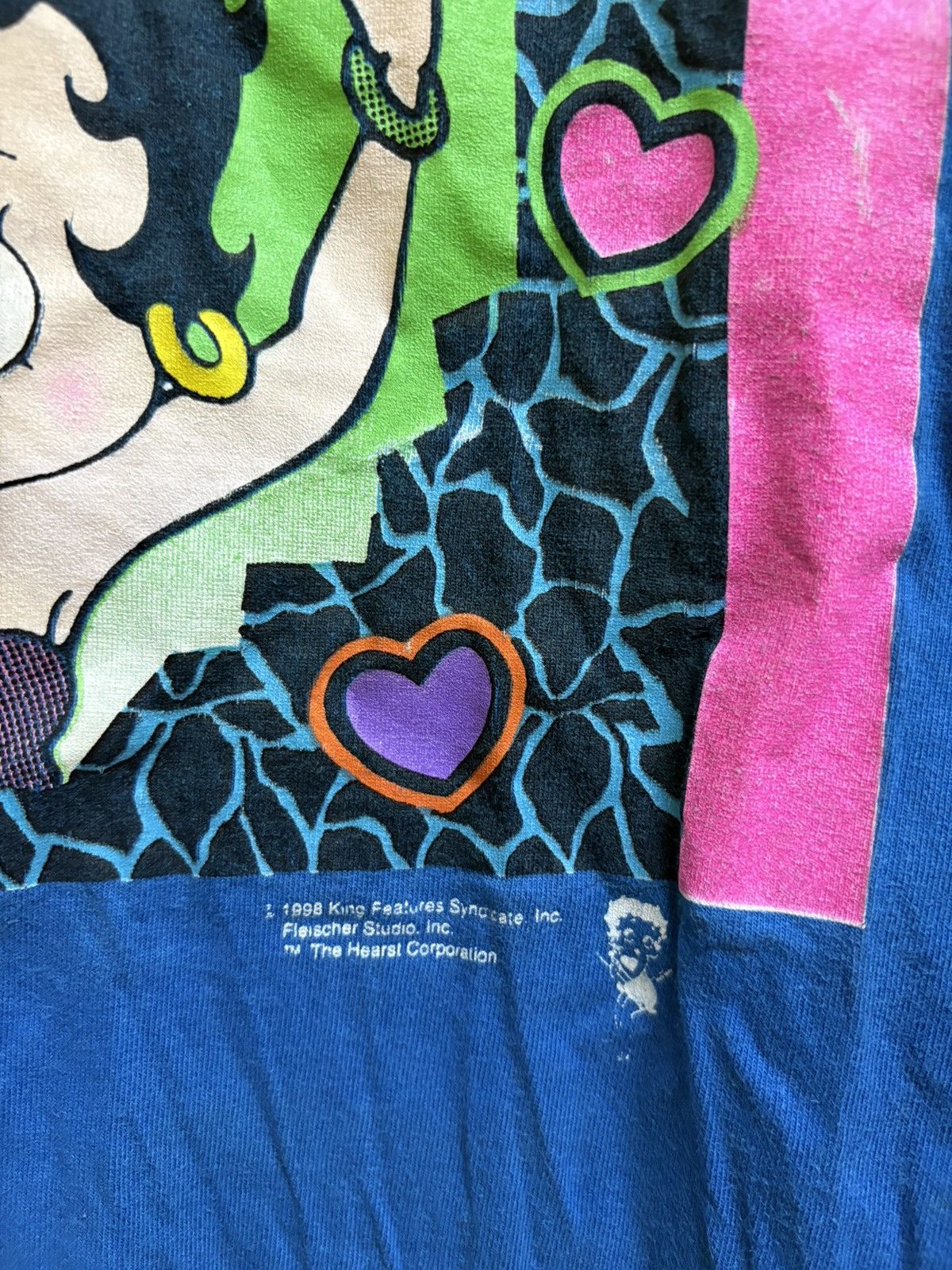 Vintage Vintage 90s Betty Boop Cartoon 1998 Distressed Trashed Tee Size US M / EU 48-50 / 2 - 4 Thumbnail