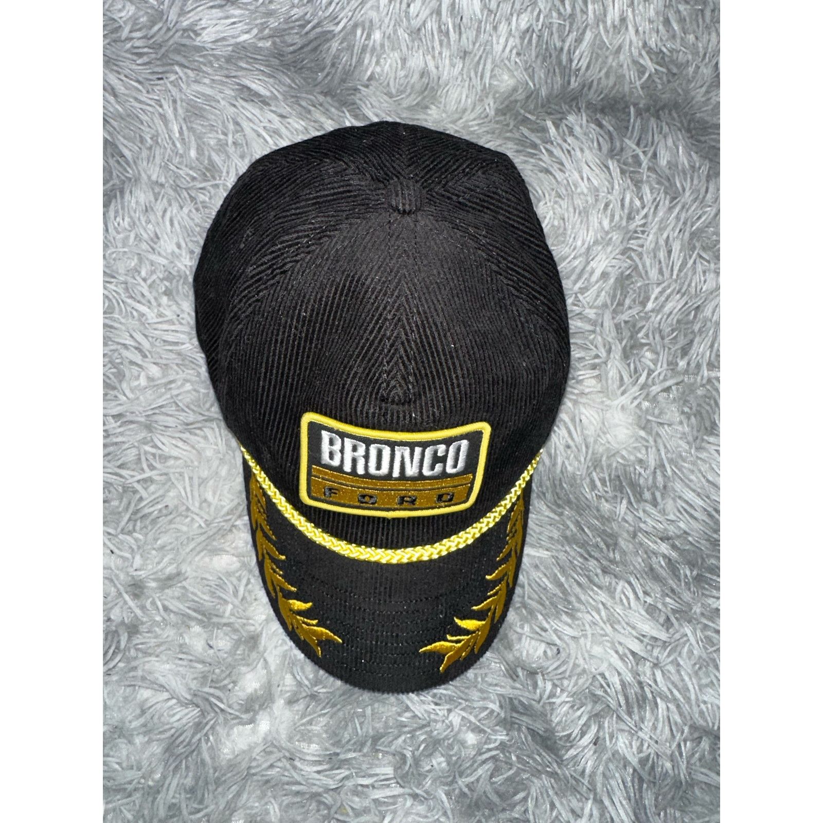 Ford America Needle Ford Bronco Corduroy Rope Adjustable Hat Cap Size ONE SIZE - 2 Thumbnail