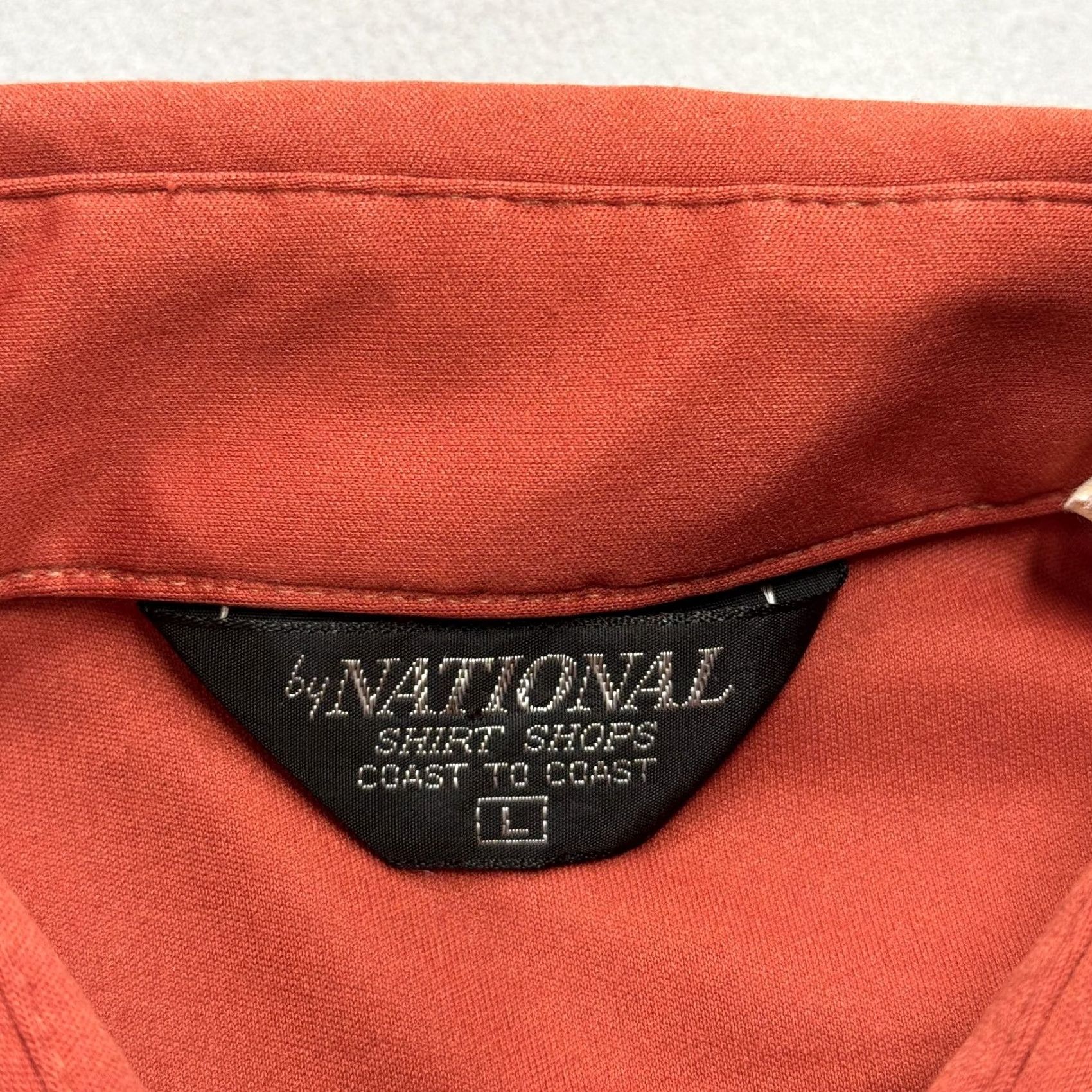 Vintage Vintage National Shirt Shops Shirt Mens Large Orange Disco Long Sleeve 70s Size US L / EU 52-54 / 3 - 2 Thumbnail