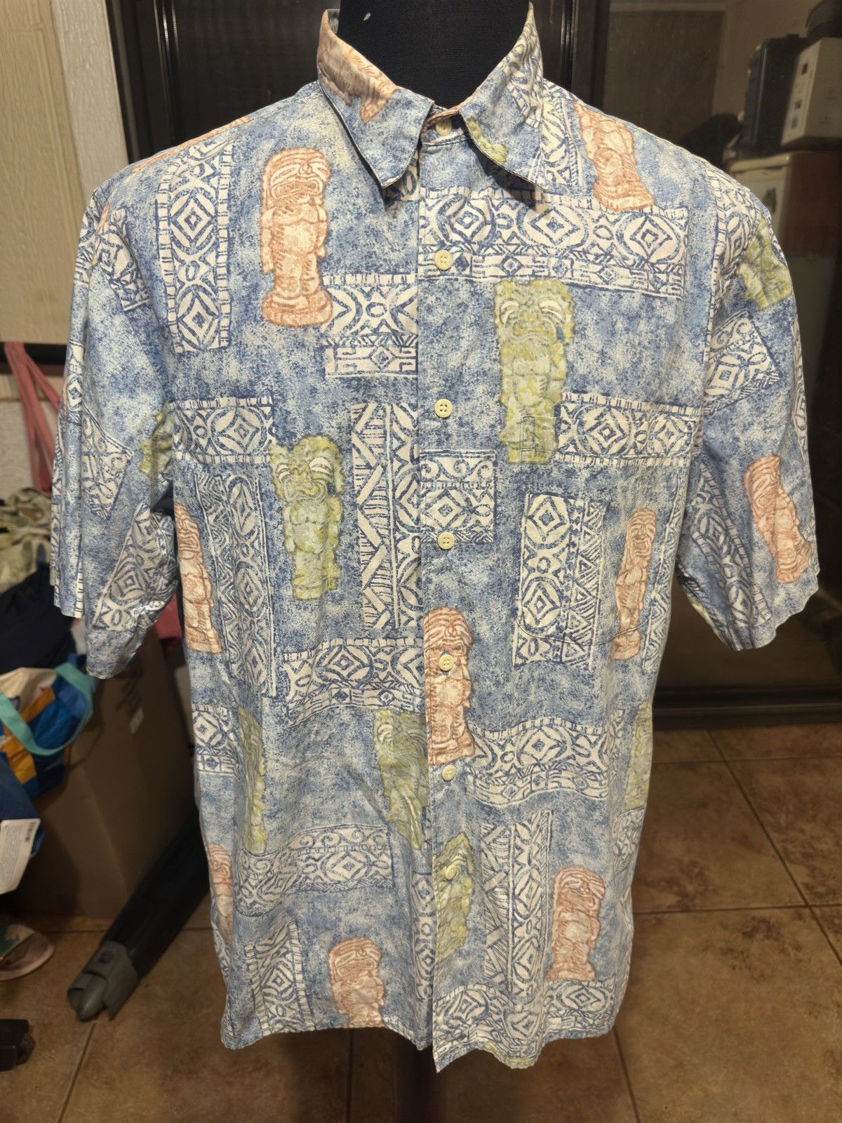 Reyn Spooner PreOwned Reyn Spooner Blue Hawaiian Shirt Men's L Size US L / EU 52-54 / 3 - 1 Thumbnail