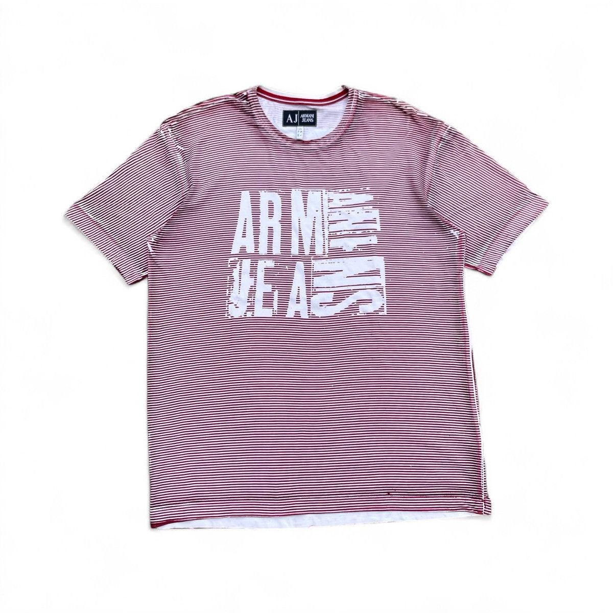 Armani Armani Jeans Stripe Printed Tee Size US L / EU 52-54 / 3 - 1 Thumbnail