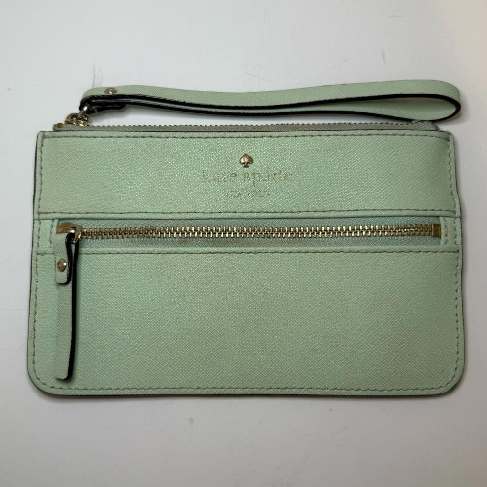 Designer Kate Spade Mikas Pond Bee Wristlet Mint Mojito Green Size ONE SIZE - 2 Thumbnail