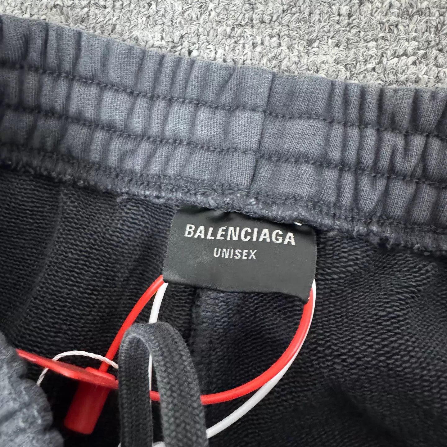 Balenciaga Balenciaga Black Distressed Logo Hem Sweatpants Size US 33 - 6 Thumbnail