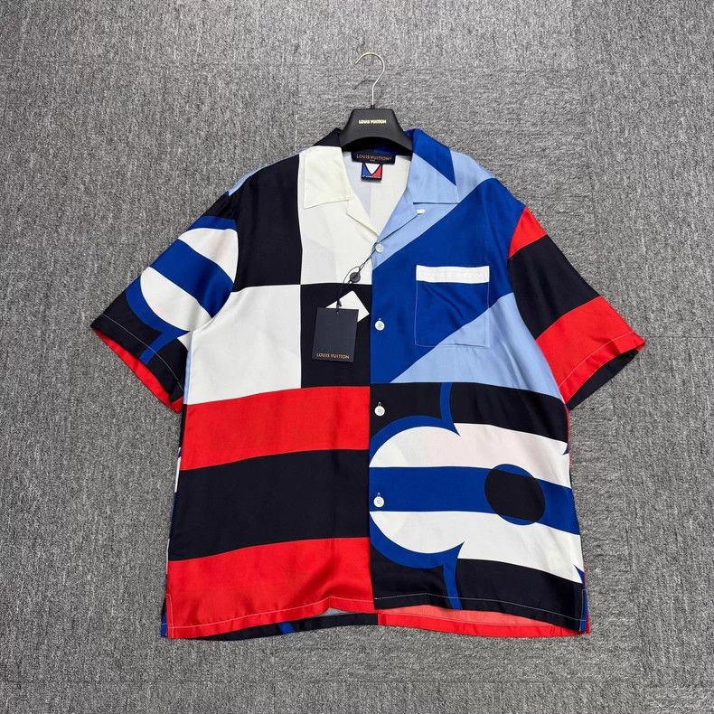 Louis Vuitton Louis Vuitton America's Cup Color Patchwork Mulberry Silk Size US XL / EU 56 / 4 - 1 Thumbnail