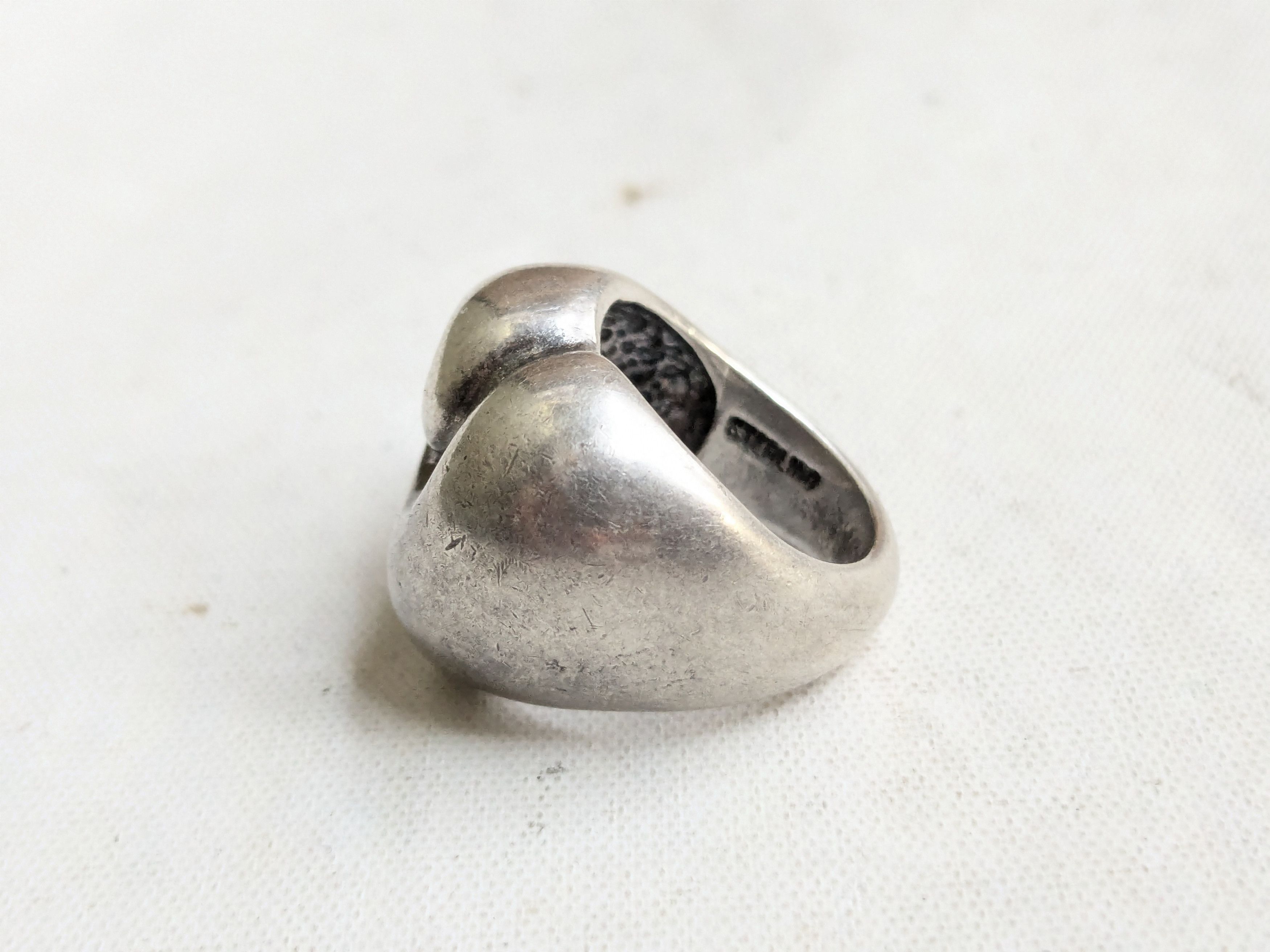 Jewelry Vintage Sterling Silver Heart Ring Shube's 5 Size ONE SIZE - 2 Thumbnail