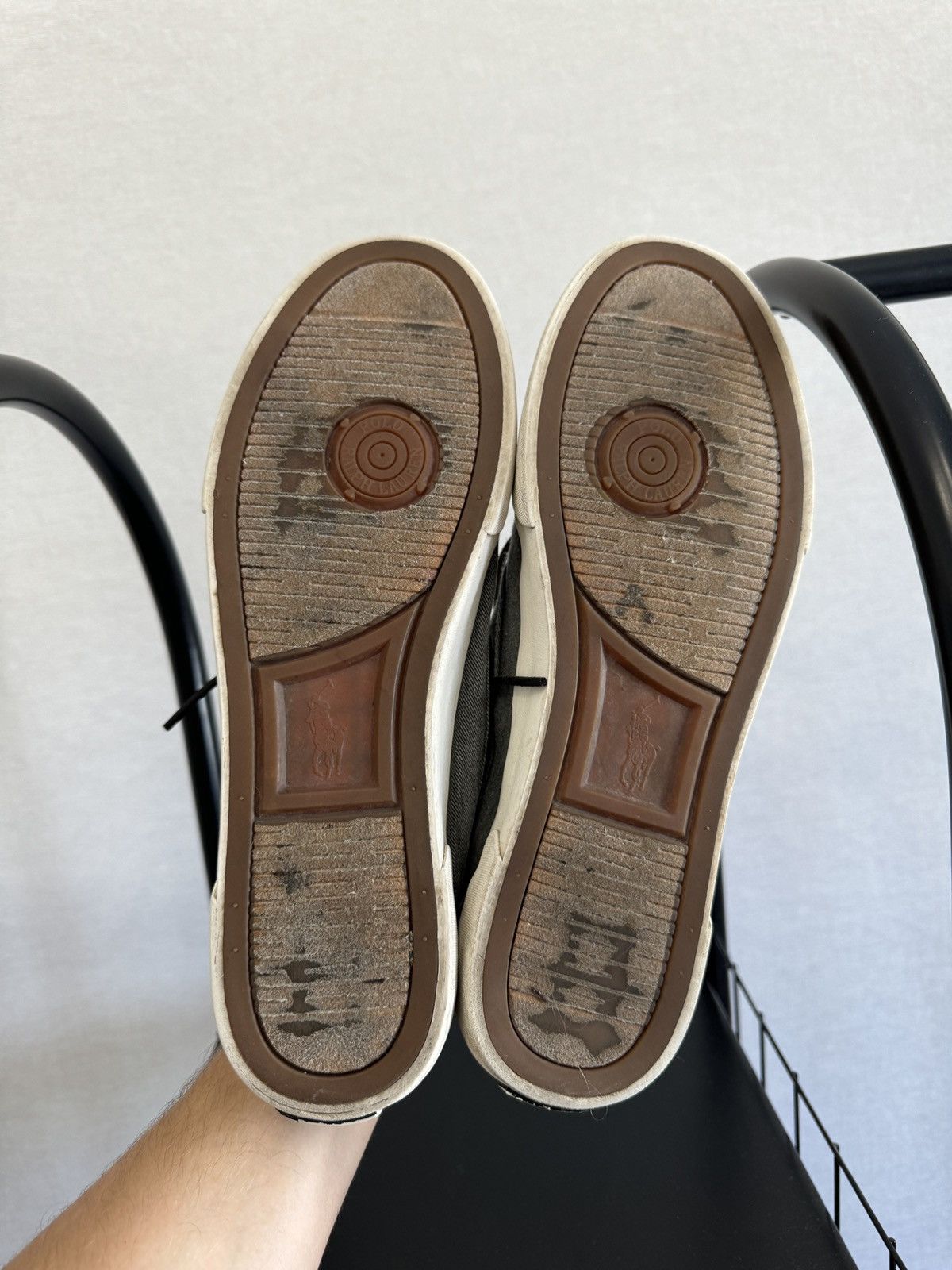 Polo Ralph Lauren Polo Ralph Lauren grey faded twill cotton top-sider loafer Size US 12 / EU 45 - 10 Thumbnail